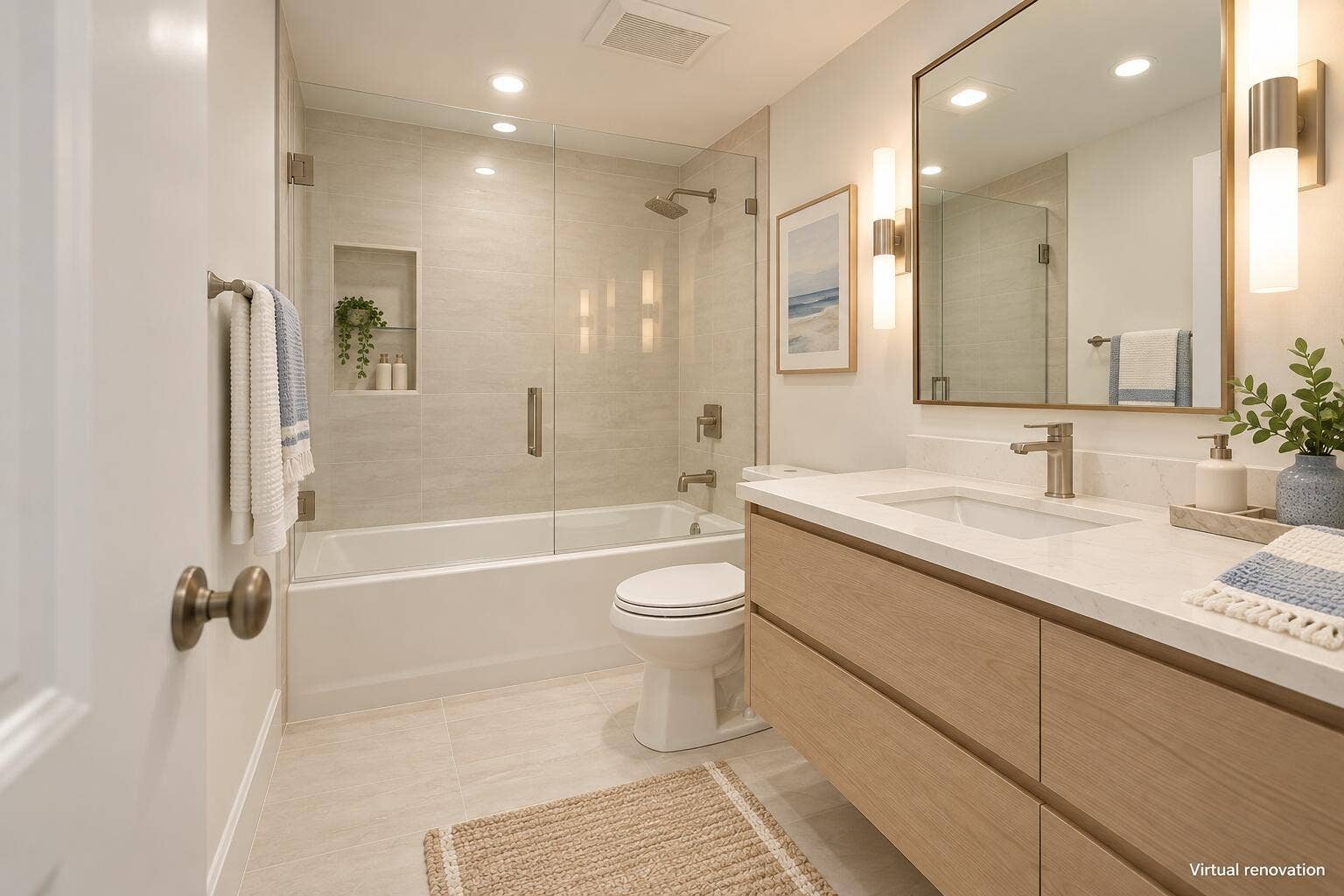 205 SE 11th Terrace, Dania Beach, FL 33004 Modern Bathtub Bathroom Refresh-10
