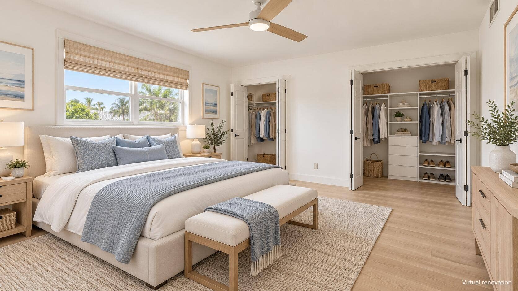 205 SE 11th Terrace, Dania Beach, FL 33004 Modernized pink bedroom facing closets-5