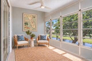 14527 BONAIRE Boulevard, #309, Delray Beach, FL 33446 Florida room with canal view