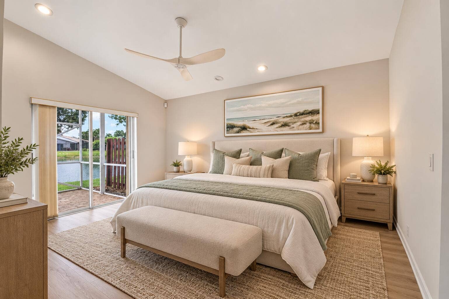Virtually Staged Primary Bedroom