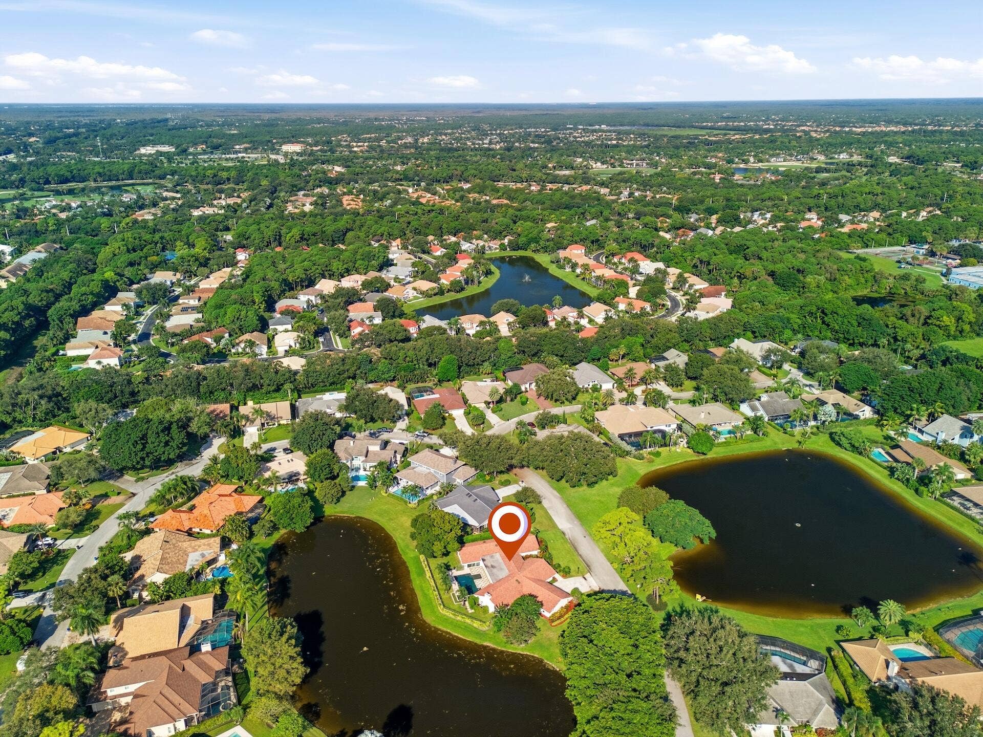 1013 SHADY LAKES Circle, Palm Beach Gardens, FL 33418 Aerial Neighborhood