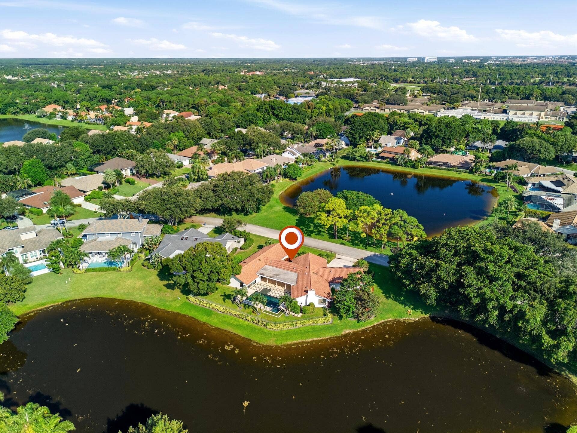 1013 SHADY LAKES Circle, Palm Beach Gardens, FL 33418 Aerial Neighborhood
