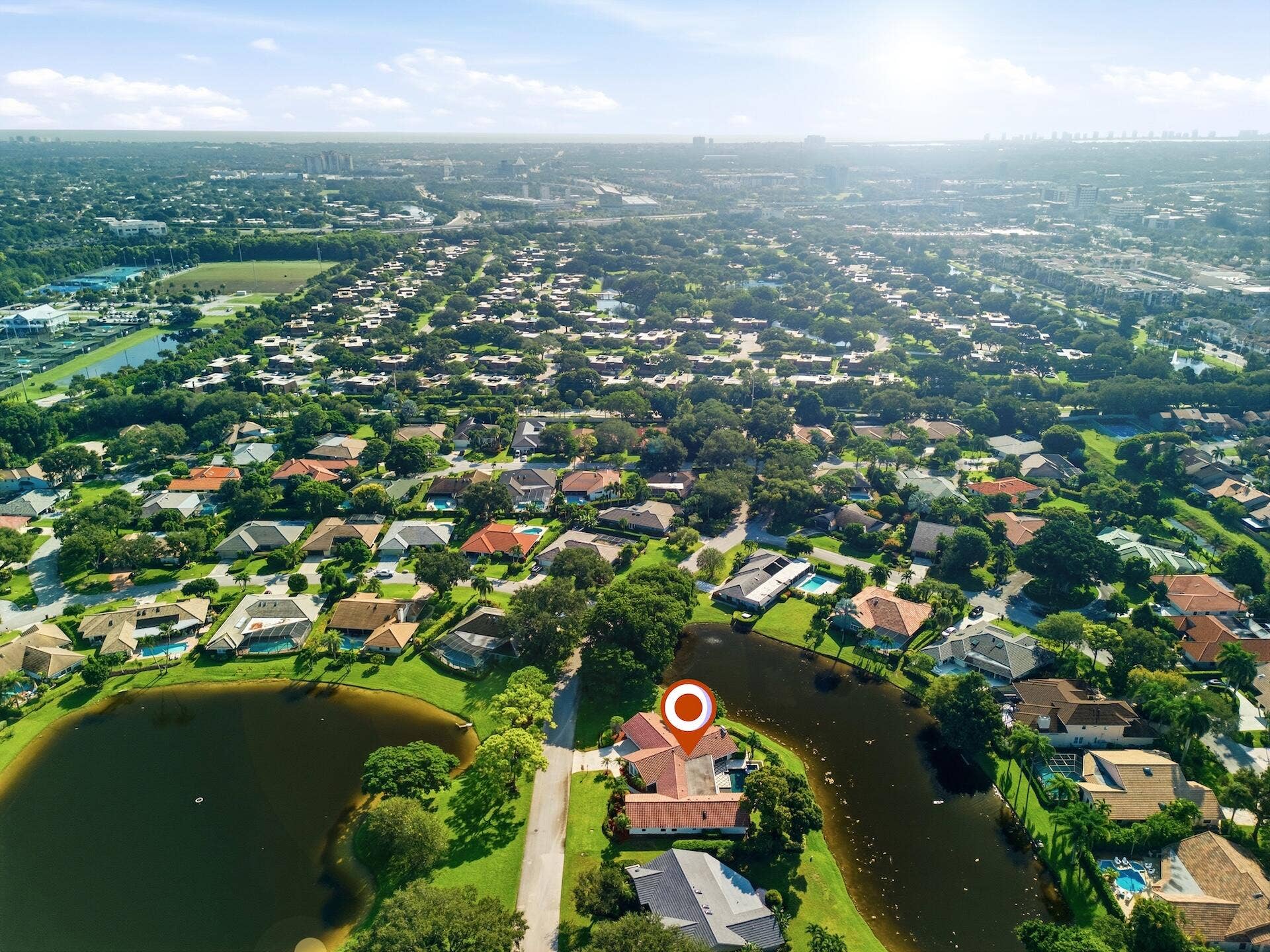 1013 SHADY LAKES Circle, Palm Beach Gardens, FL 33418 Aerial Neighborhood