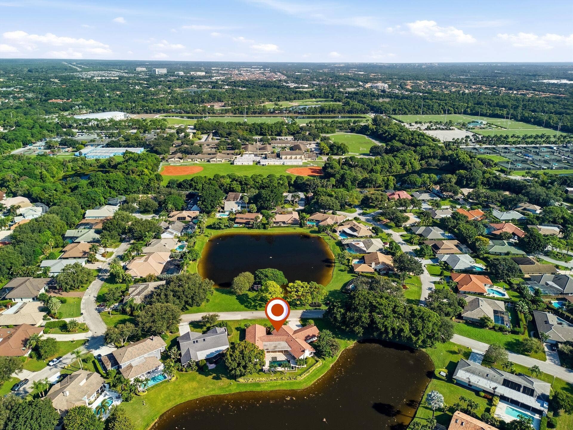 1013 SHADY LAKES Circle, Palm Beach Gardens, FL 33418 Aerial Neighborhood
