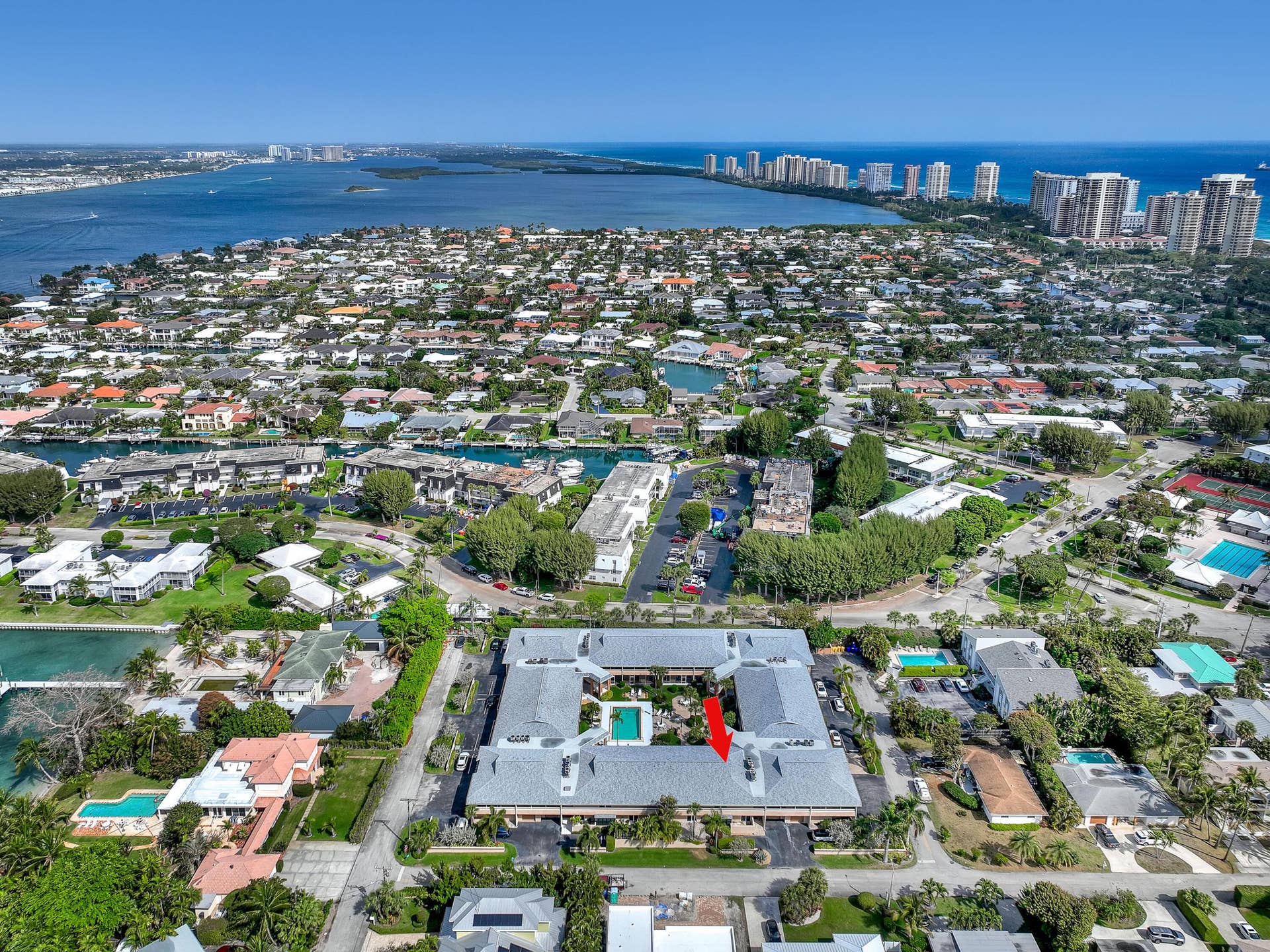 1100 Surf Road, #215, Singer Island, FL 33404 aerial view