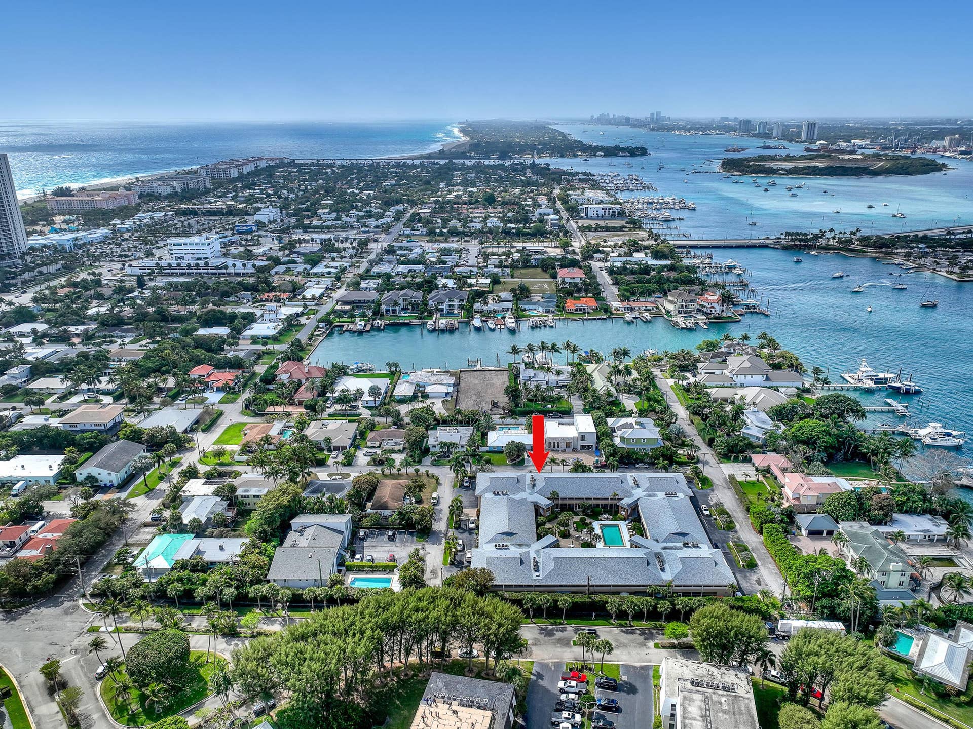 1100 Surf Road, #215, Singer Island, FL 33404 aerial view