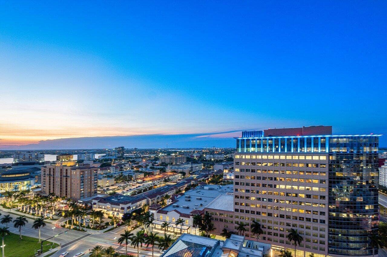 550 Okeechobee Boulevard, #1508, West Palm Beach, FL 33401 Northern views at Sunset