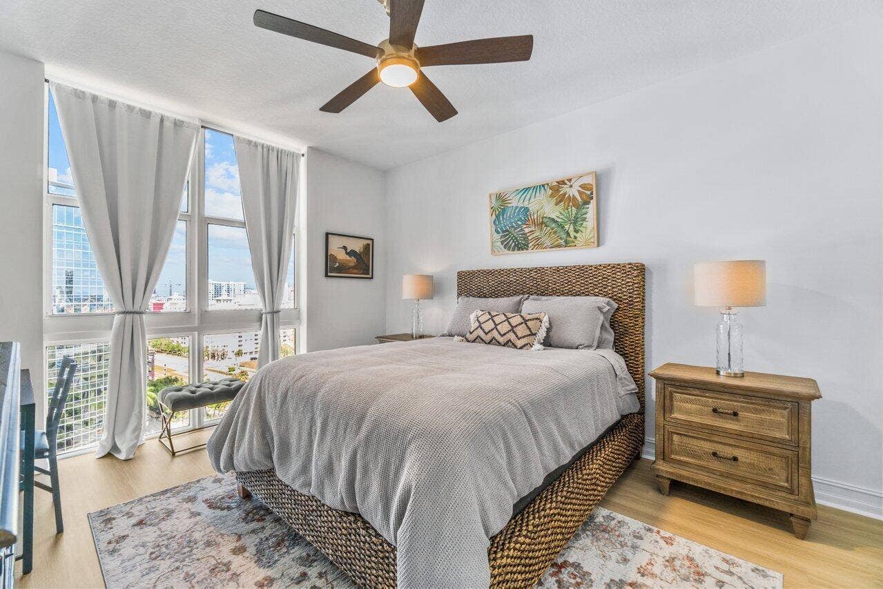 550 Okeechobee Boulevard, #1508, West Palm Beach, FL 33401 Fully Furnished Guest Bedroom