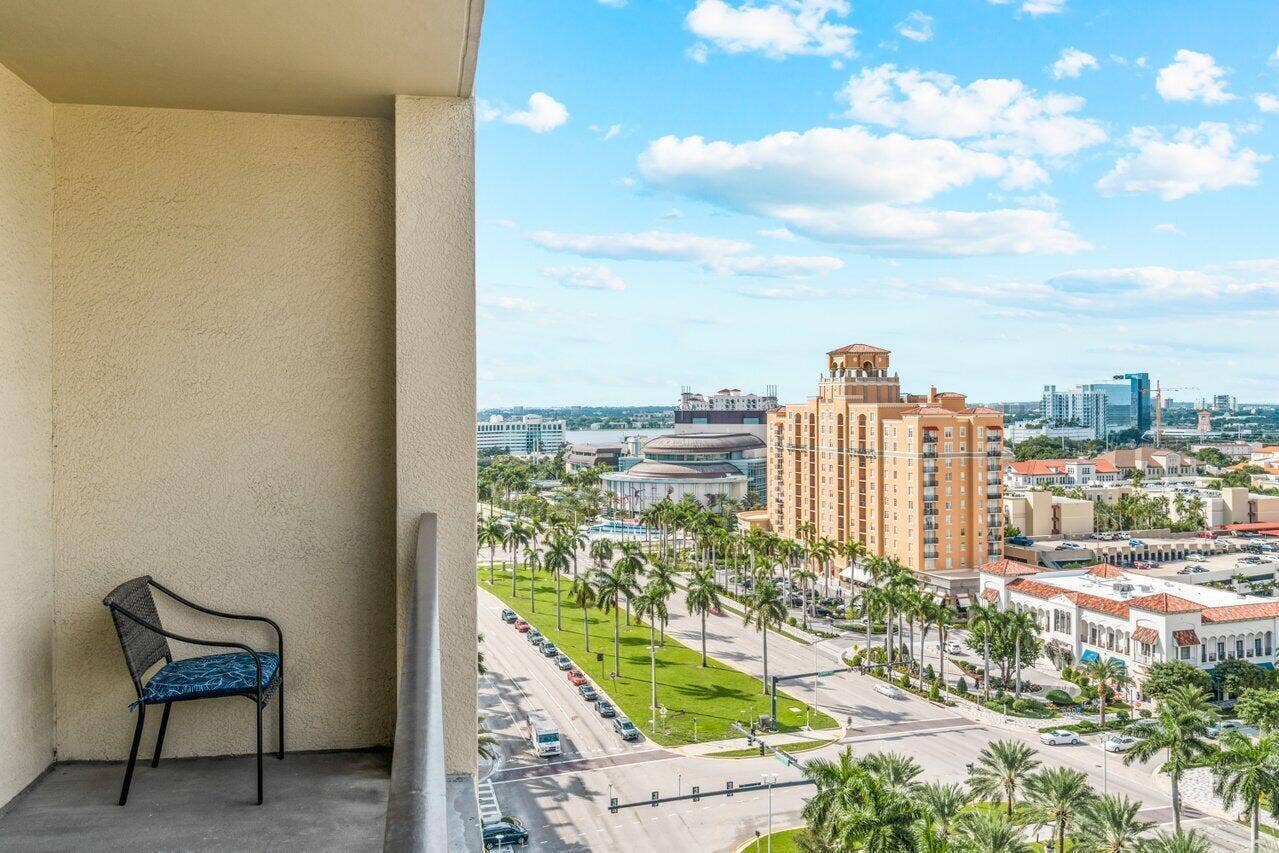 550 Okeechobee Boulevard, #1508, West Palm Beach, FL 33401 West Balcony Views, Kravis Center