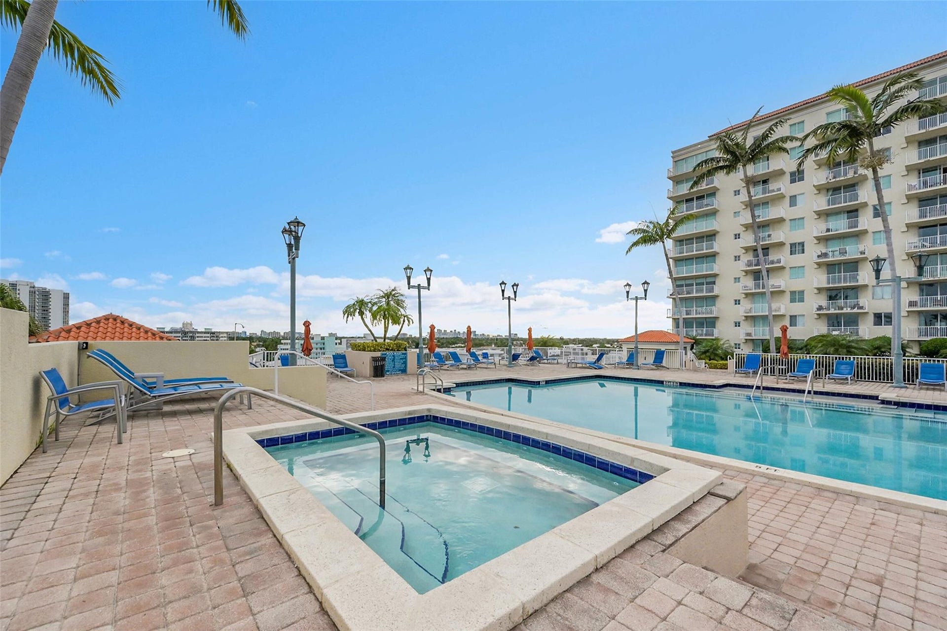3020 NE 32ND Avenue, #805, Fort Lauderdale, FL 33308 Enjoy both the sparkling pool and relaxing spa, creating your own private resort experience just steps from the beach.