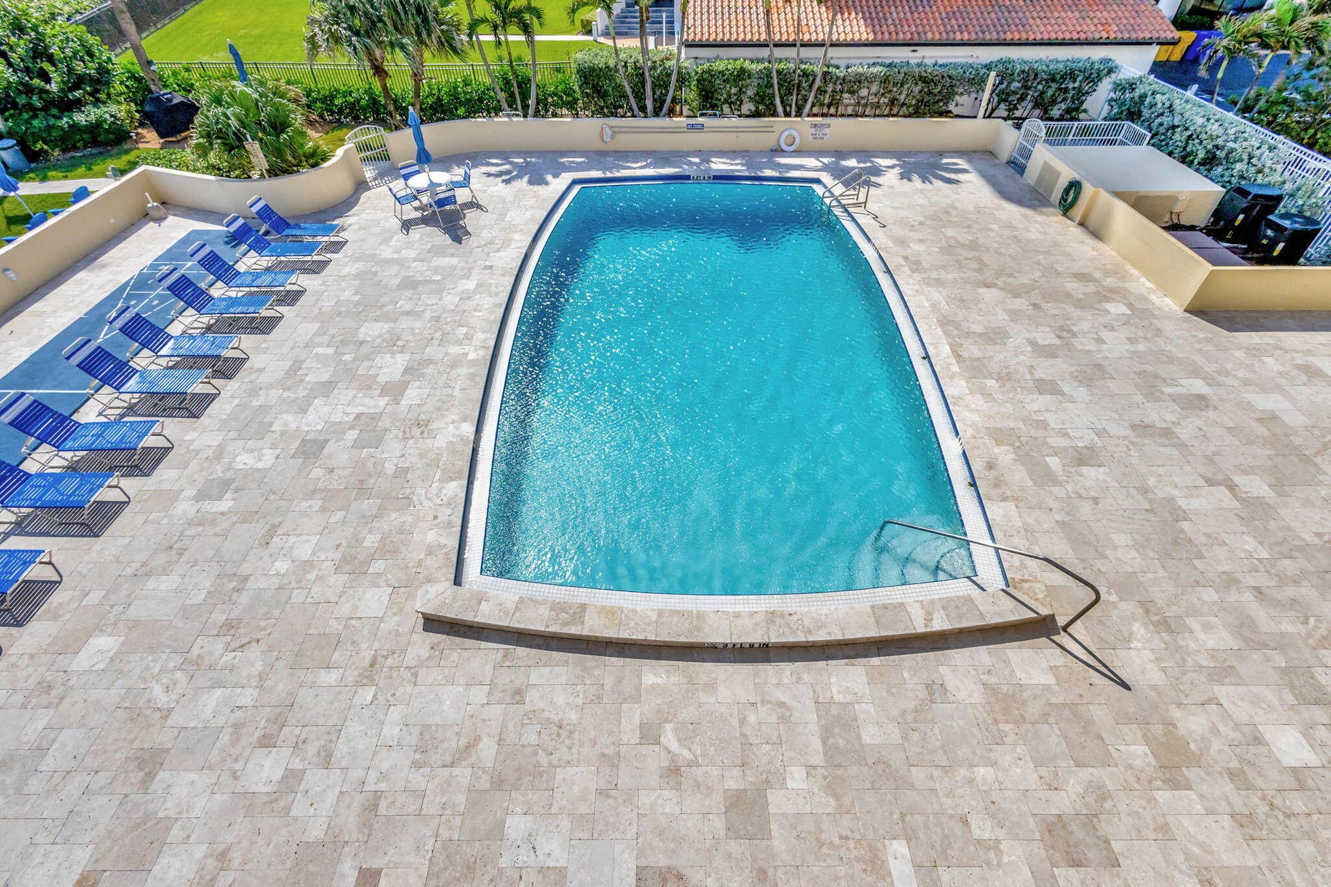 630 Ocean Drive, #407, Juno Beach, FL 33408 Pool Aerial