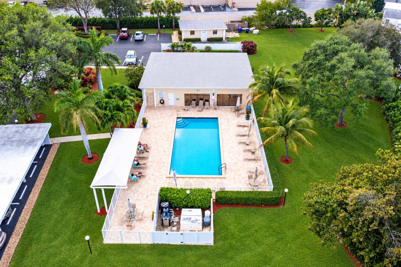 Aerial view of west pool photo enhanced