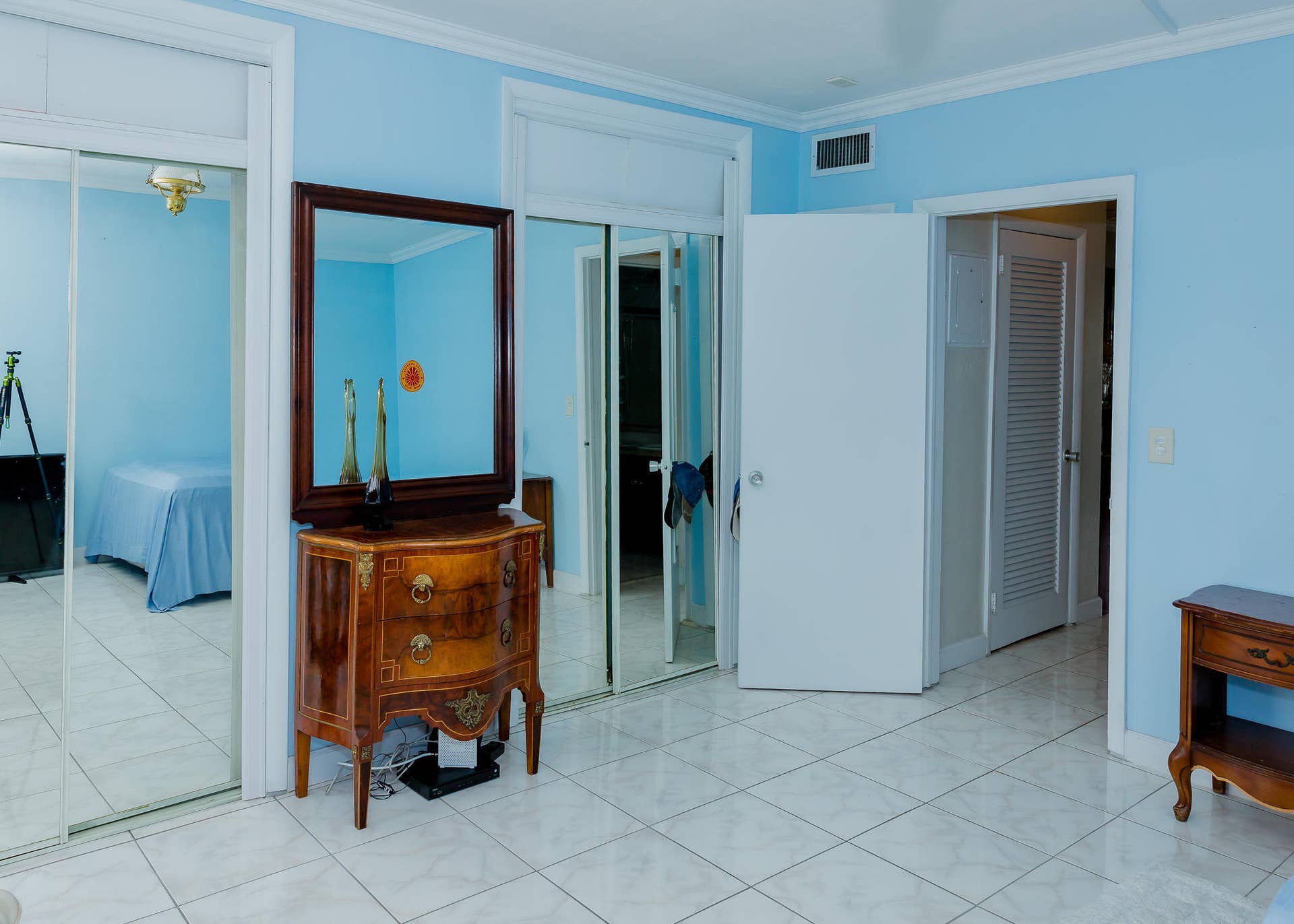 630 Layne Boulevard, #208, Hallandale Beach, Hallandale Beach, FL 33009 Tile flooring throughout, with two sets of mirrored sliding closet doors