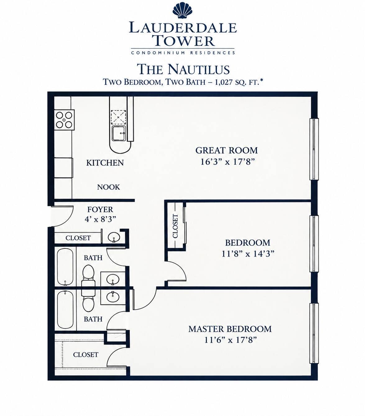 2900 NE 30th Street, #G1, Fort Lauderdale, FL 33306 Floor Plan