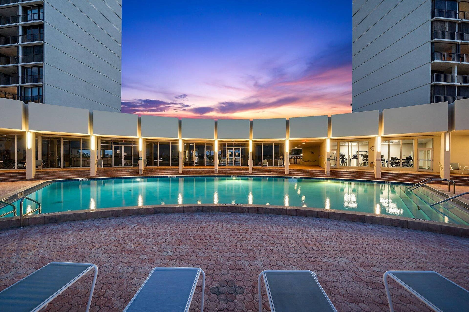 122 Lakeshore Drive, #G40, North Palm Beach, FL 33408 G40 COMMUNITY POOL TWILIGHT - Copy