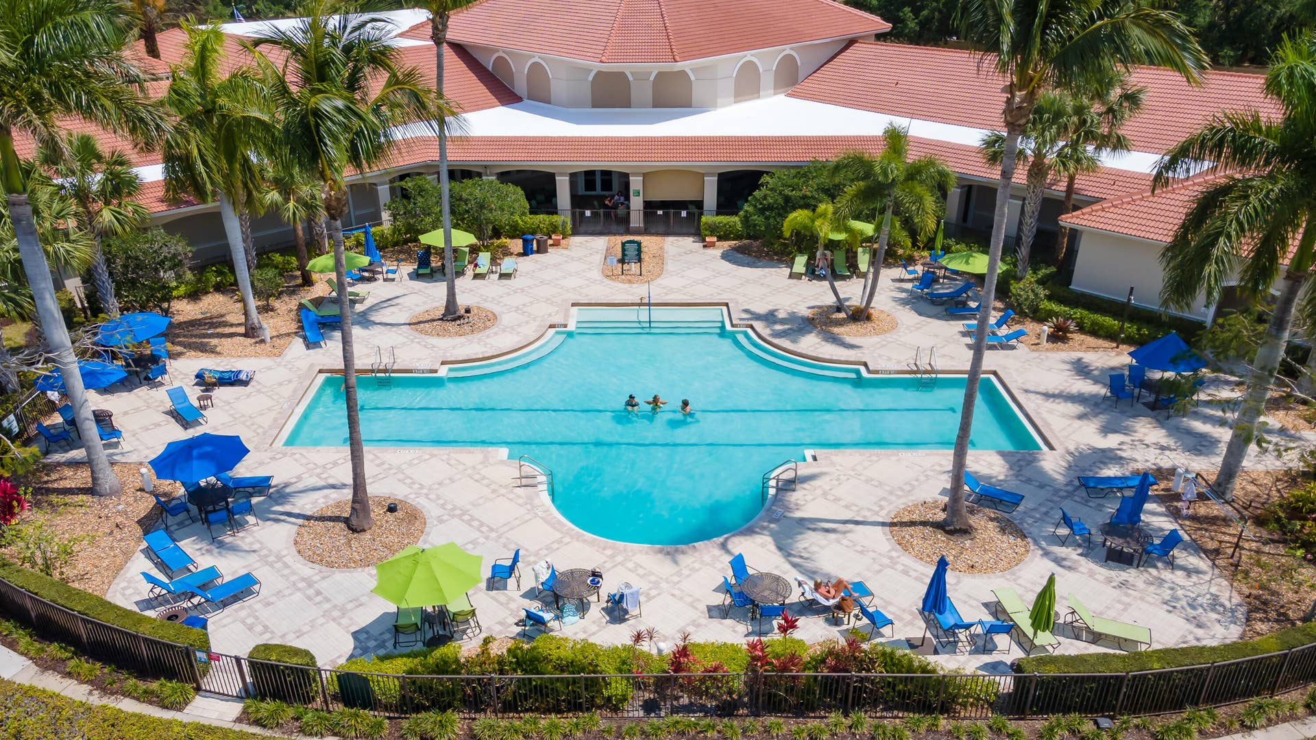 7603 Greenbrier Circle, Port St Lucie, FL 34986 Island Club Pool Aerial