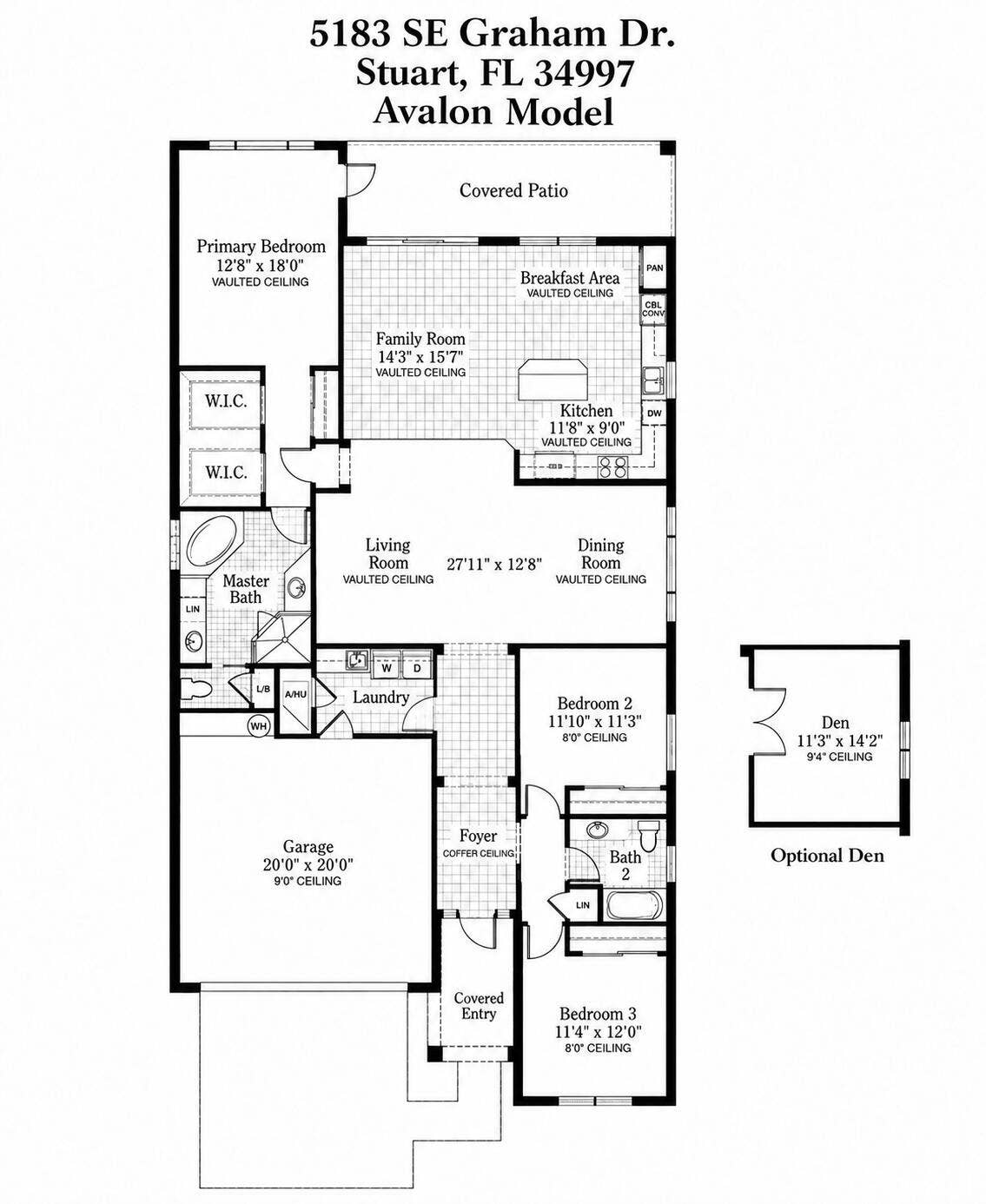 5183 SE Graham Drive, Stuart, FL 34997 clean avalon floorplan