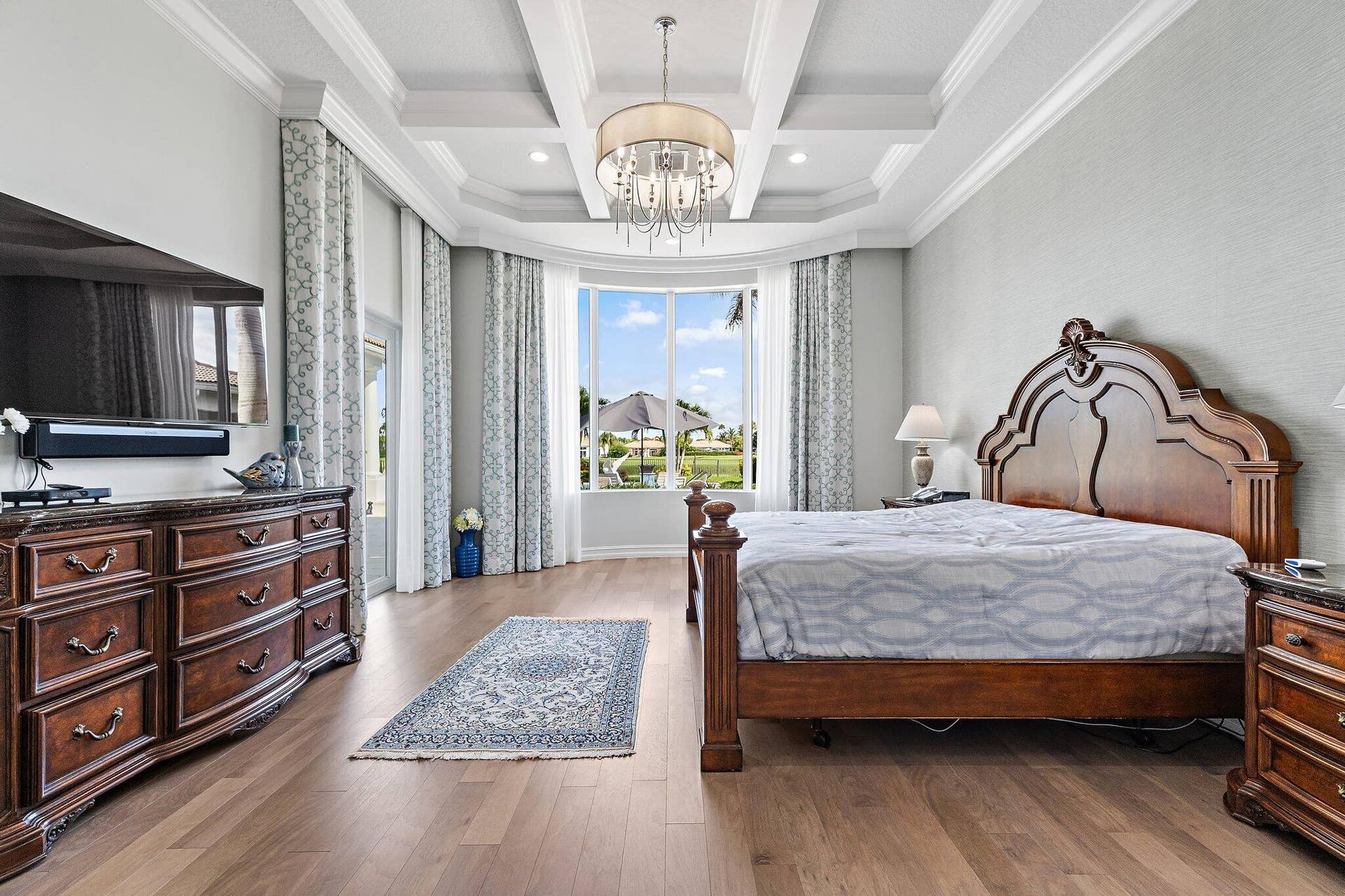 located on the lower floor, spacious + private