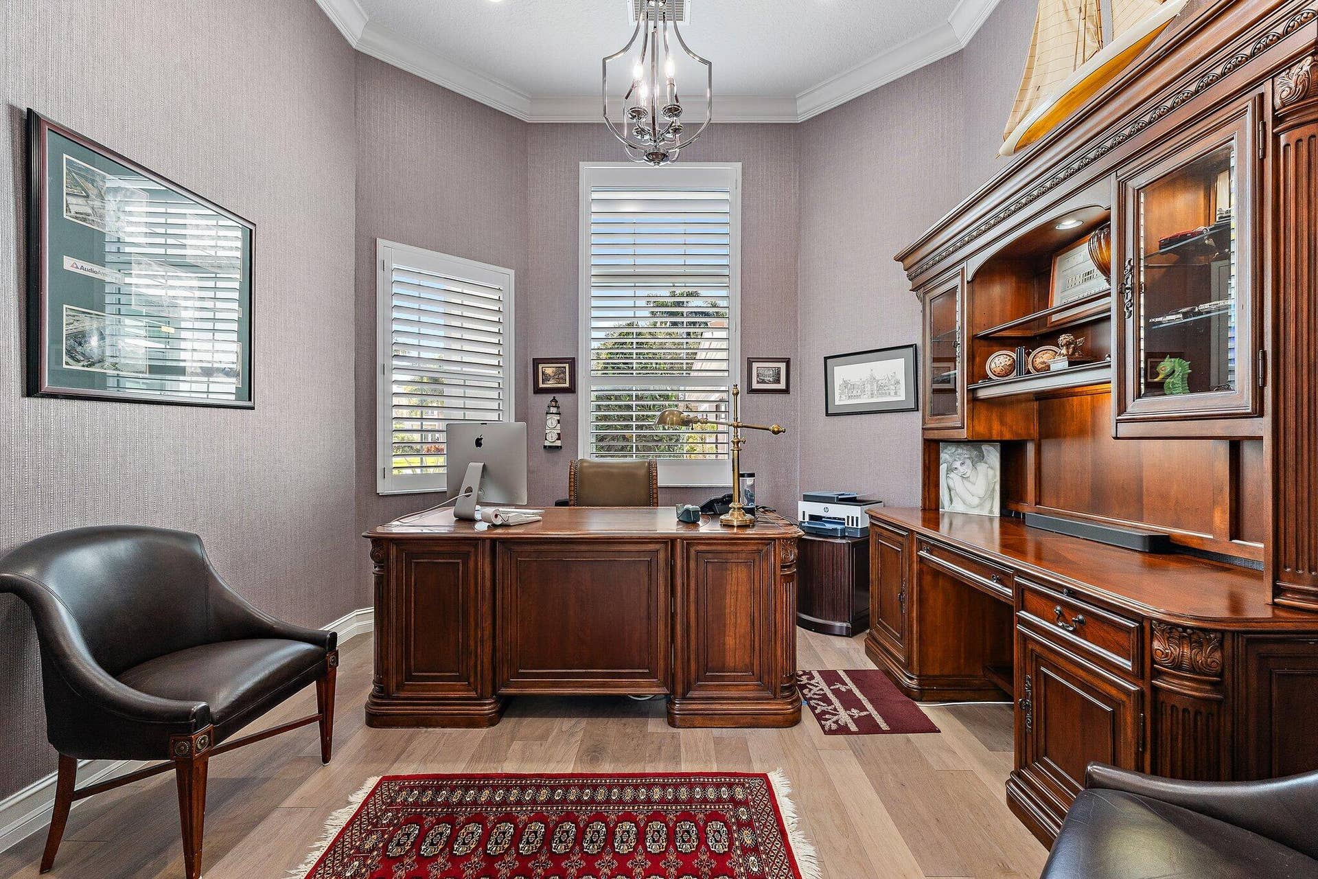 located on the lower floor