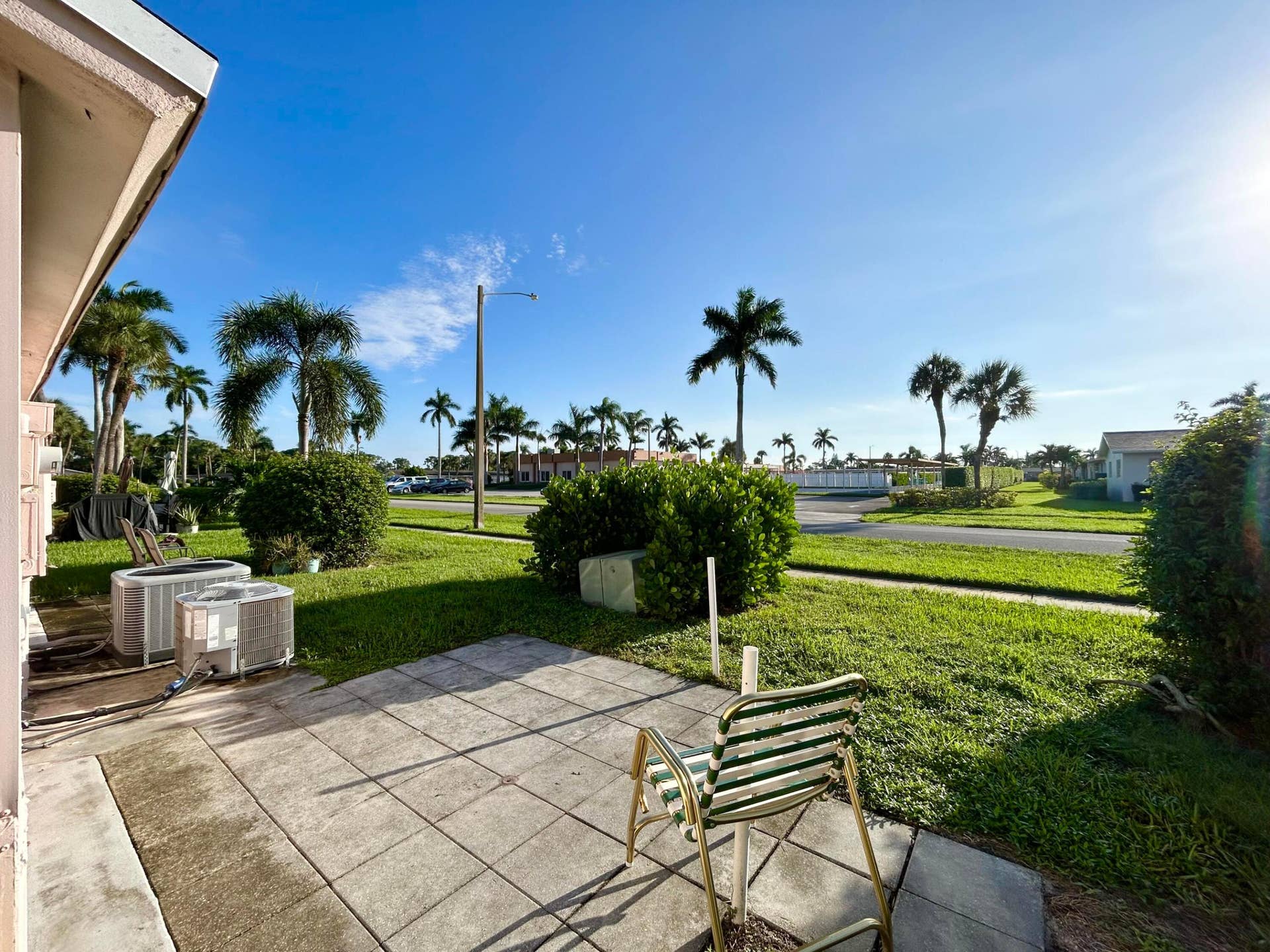 2653 Dudley Drive W, #F, West Palm Beach, FL 33415 PATIO W CLUBHOUSE VIEW