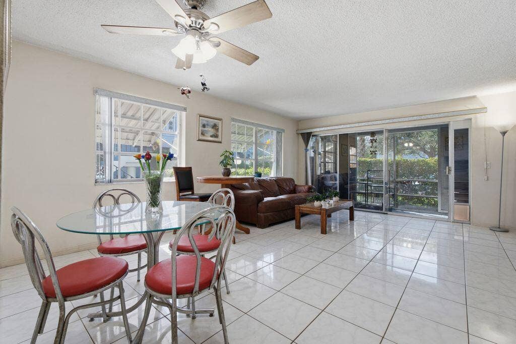 Dining area outside of kitchen