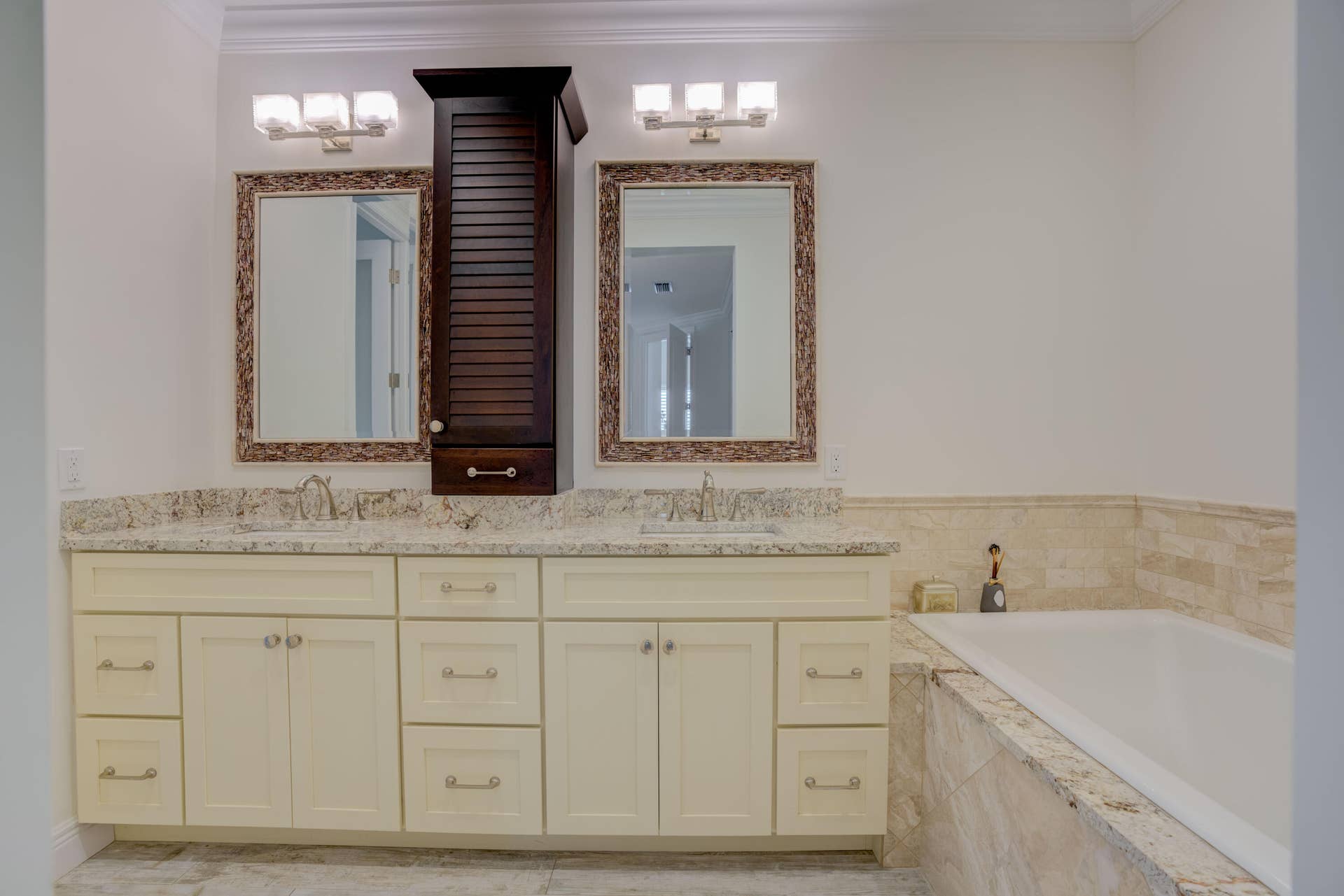2043 Staysail Lane, Jupiter, Jupiter, FL 33477 Dual vanity with cream cabinetry and stone countertops