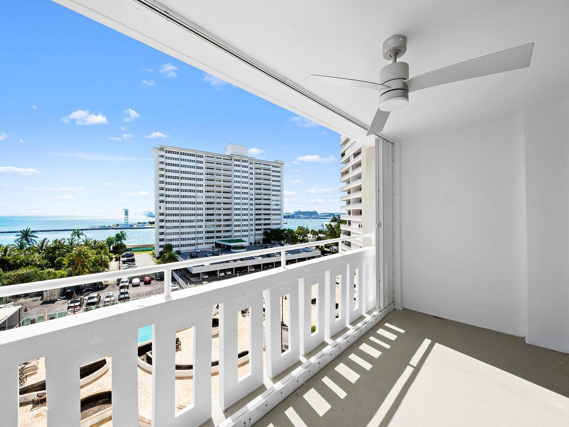2000 S Ocean Drive, #709, Fort Lauderdale, FL 33316 Looking towards all the cruise ships from your private balcony