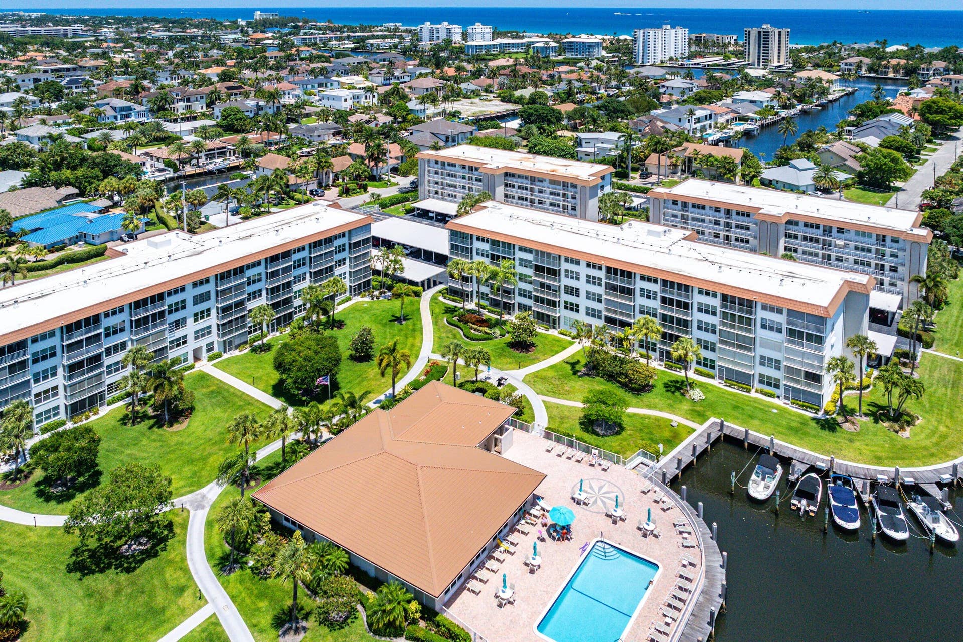 930 DOGWOOD Drive, #457, Delray Beach, FL 33483 031- TB Pool 1 wide aerial SMALL