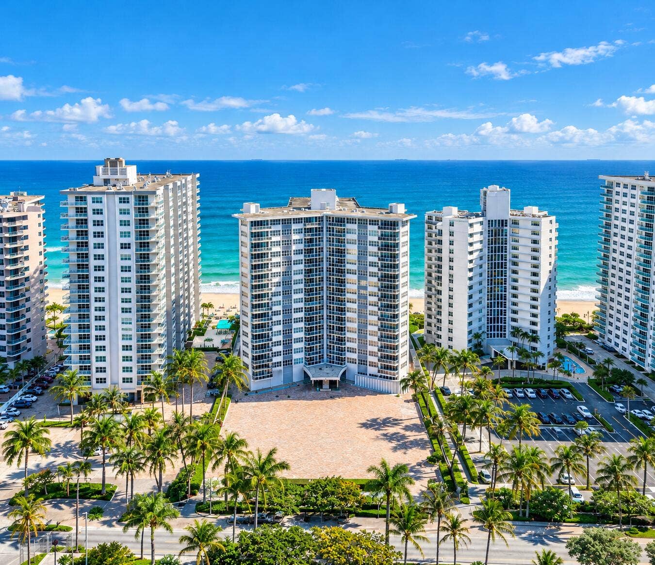 Tropical Beachfront Condo Panorama
