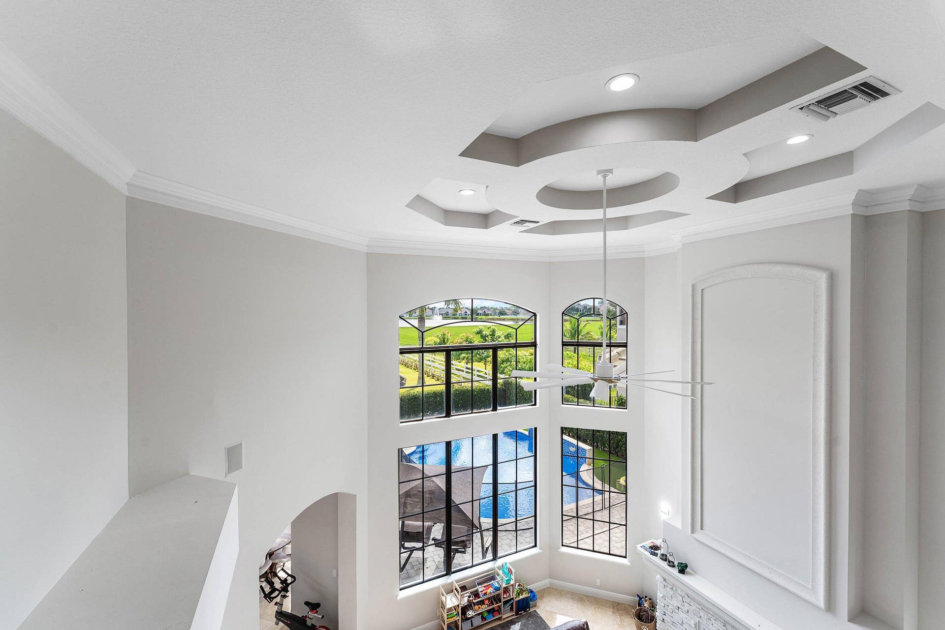 Loft View of Lake and Backyard