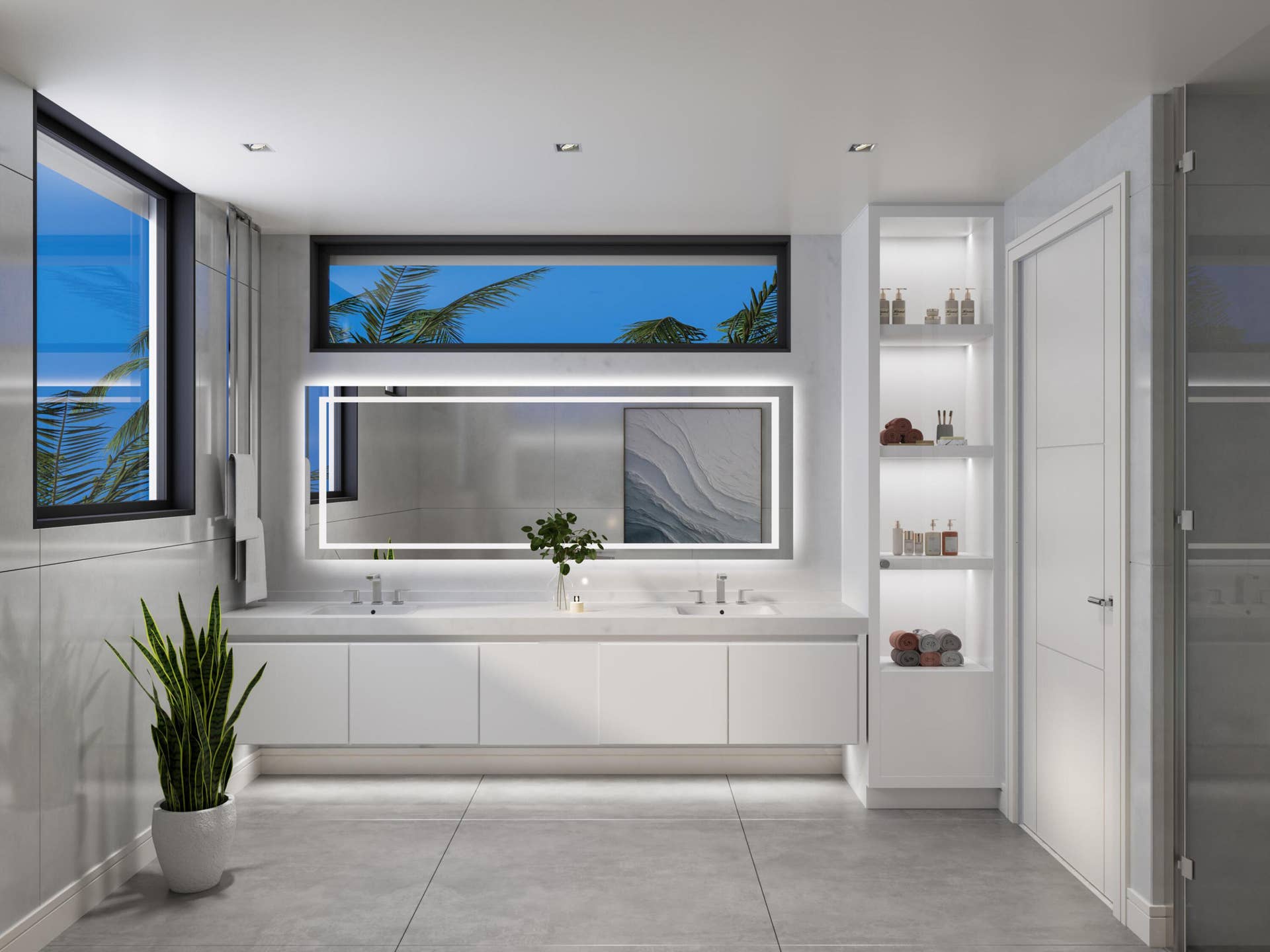 140 SE 5th Avenue, #5, Delray Beach, FL 33483 Primary Bath in Zen Stone Color Pallet