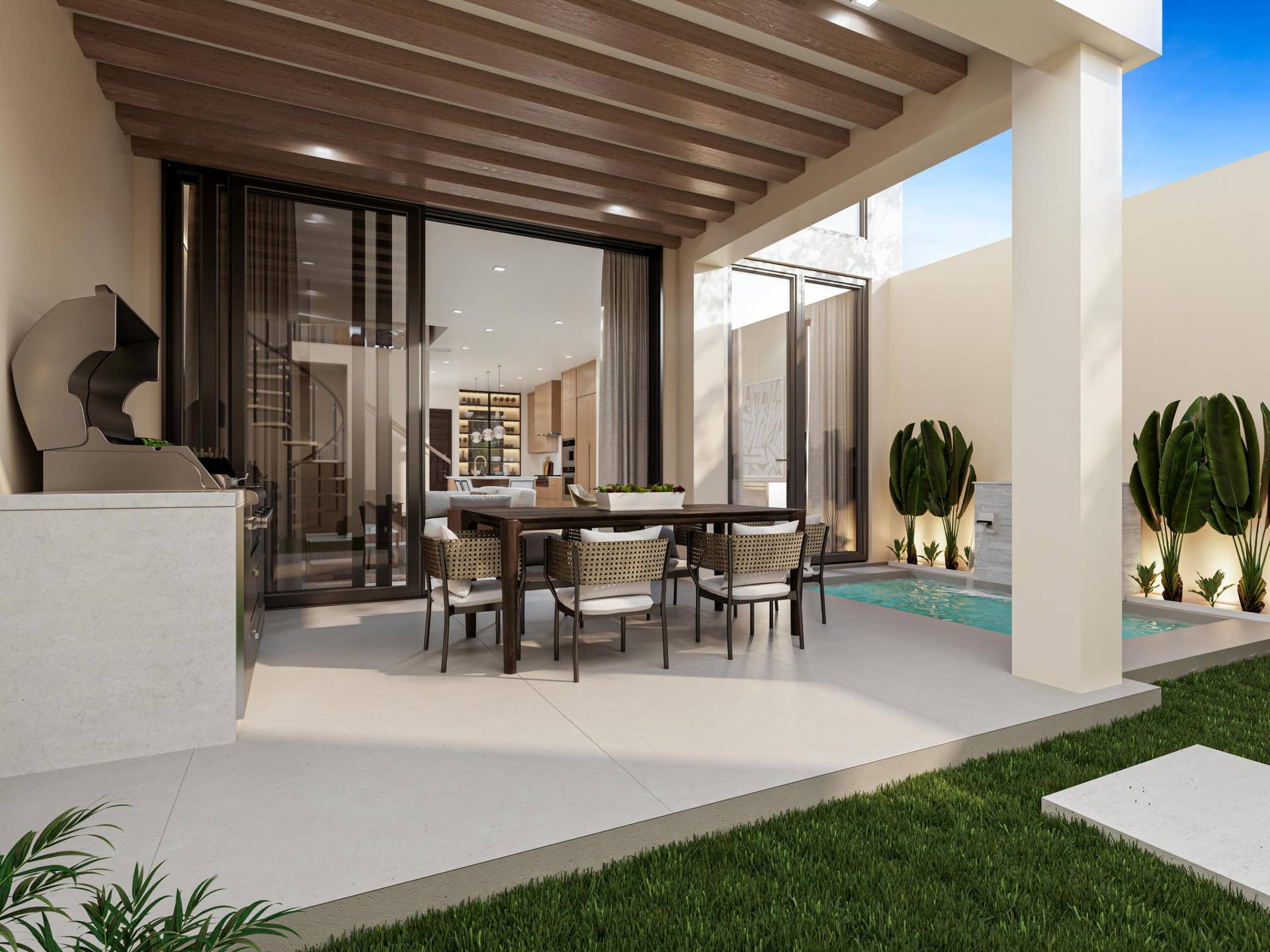 140 SE 5th Avenue, #5, Delray Beach, FL 33483 Covered outdoor Patio for dining alfresco