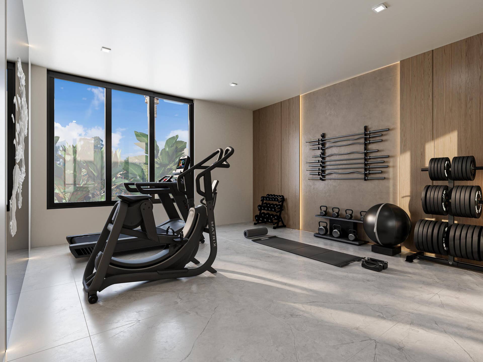 140 SE 5th Avenue, #5, Delray Beach, FL 33483 View of Flex-space above 2-car garage shown as private Gym/Wellness Area