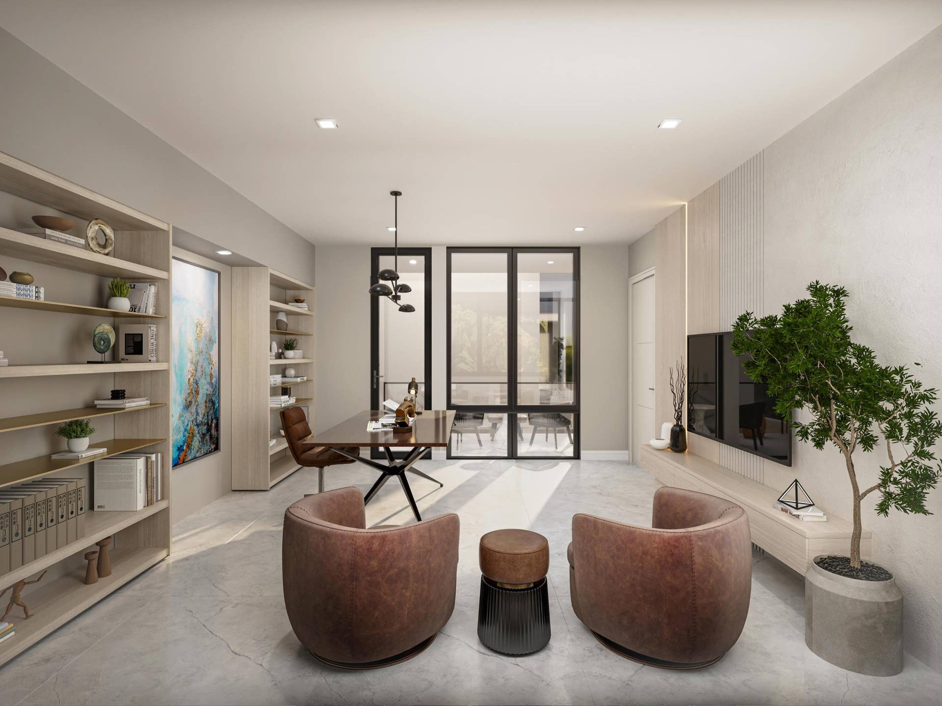 140 SE 5th Avenue, #5, Delray Beach, FL 33483 Flex-space above 2-car garage shown as Private Work Space