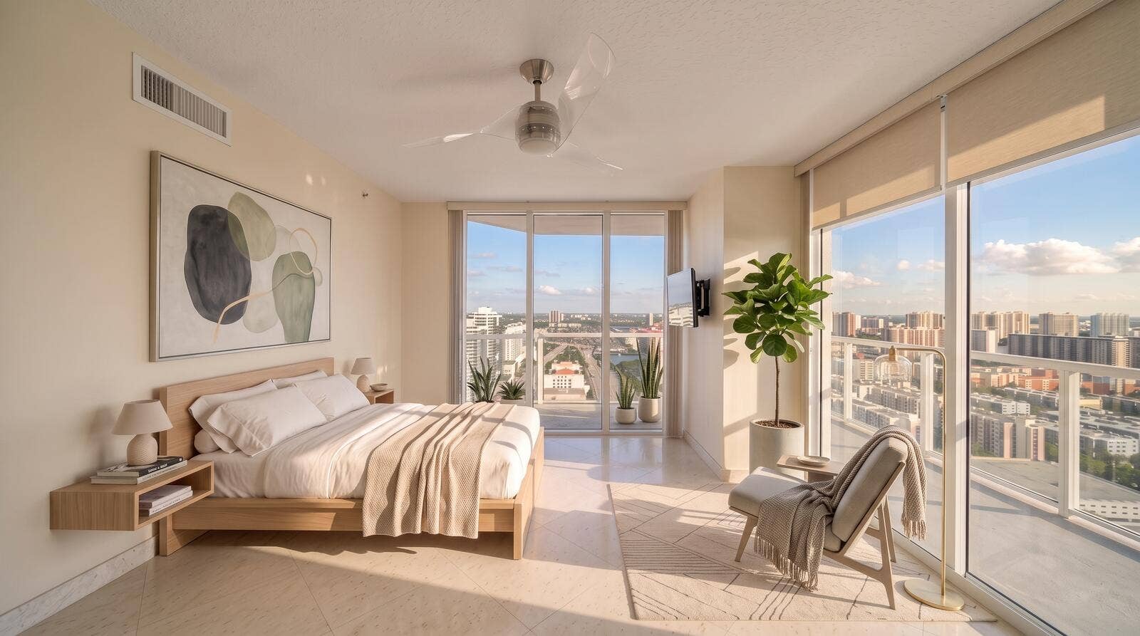 16699 COLLINS Avenue, #3407, Sunny Isles Beach, Sunny Isles Beach, FL 33160 Primary Bedroom Staged