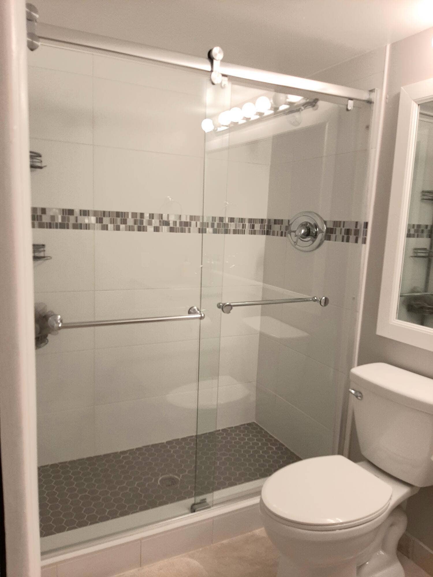 walk in shower guest bath