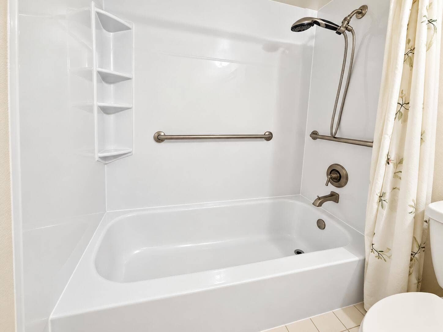 Clean Modern Bathtub Shower Alcove