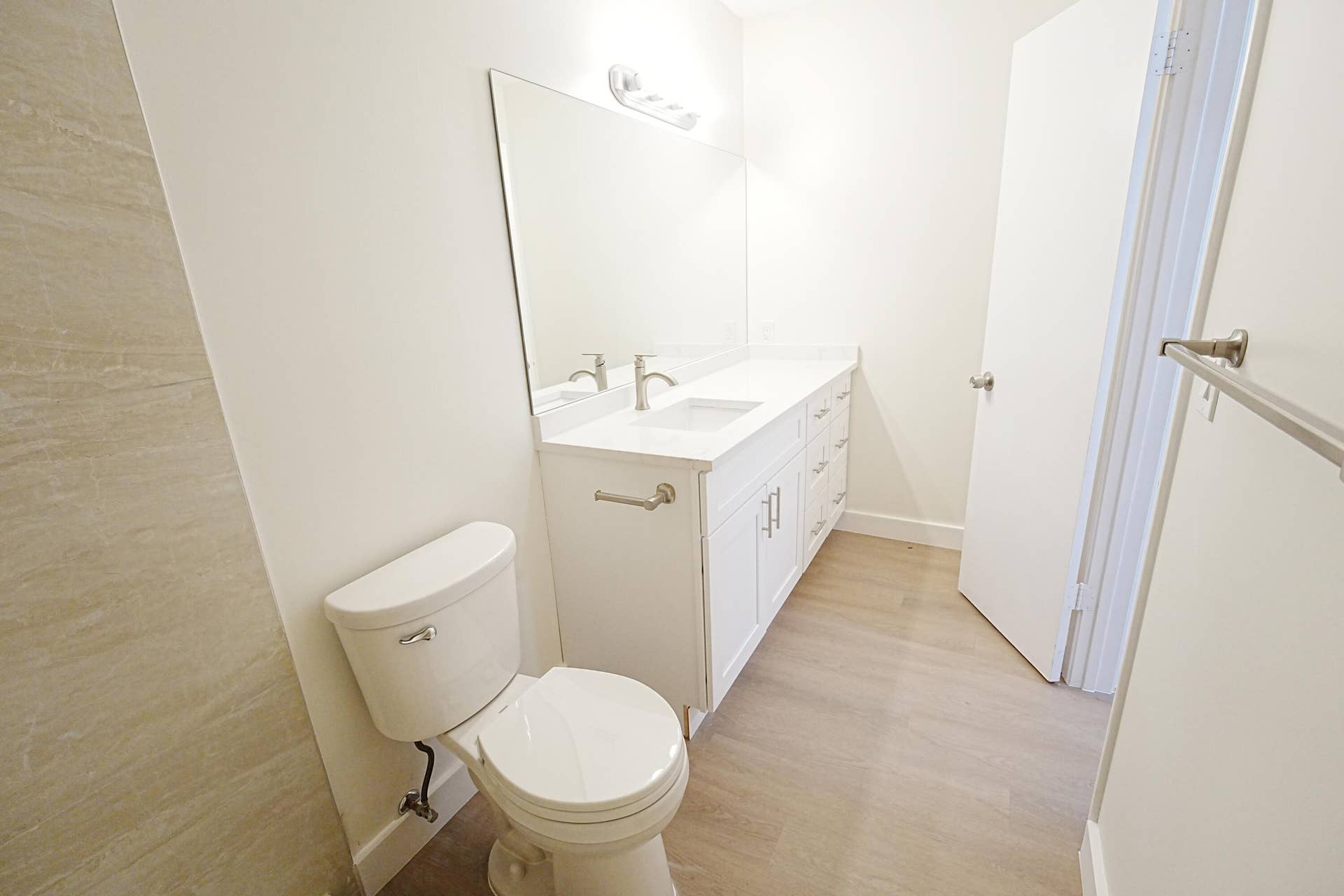 New tile, plumbing and fixtures