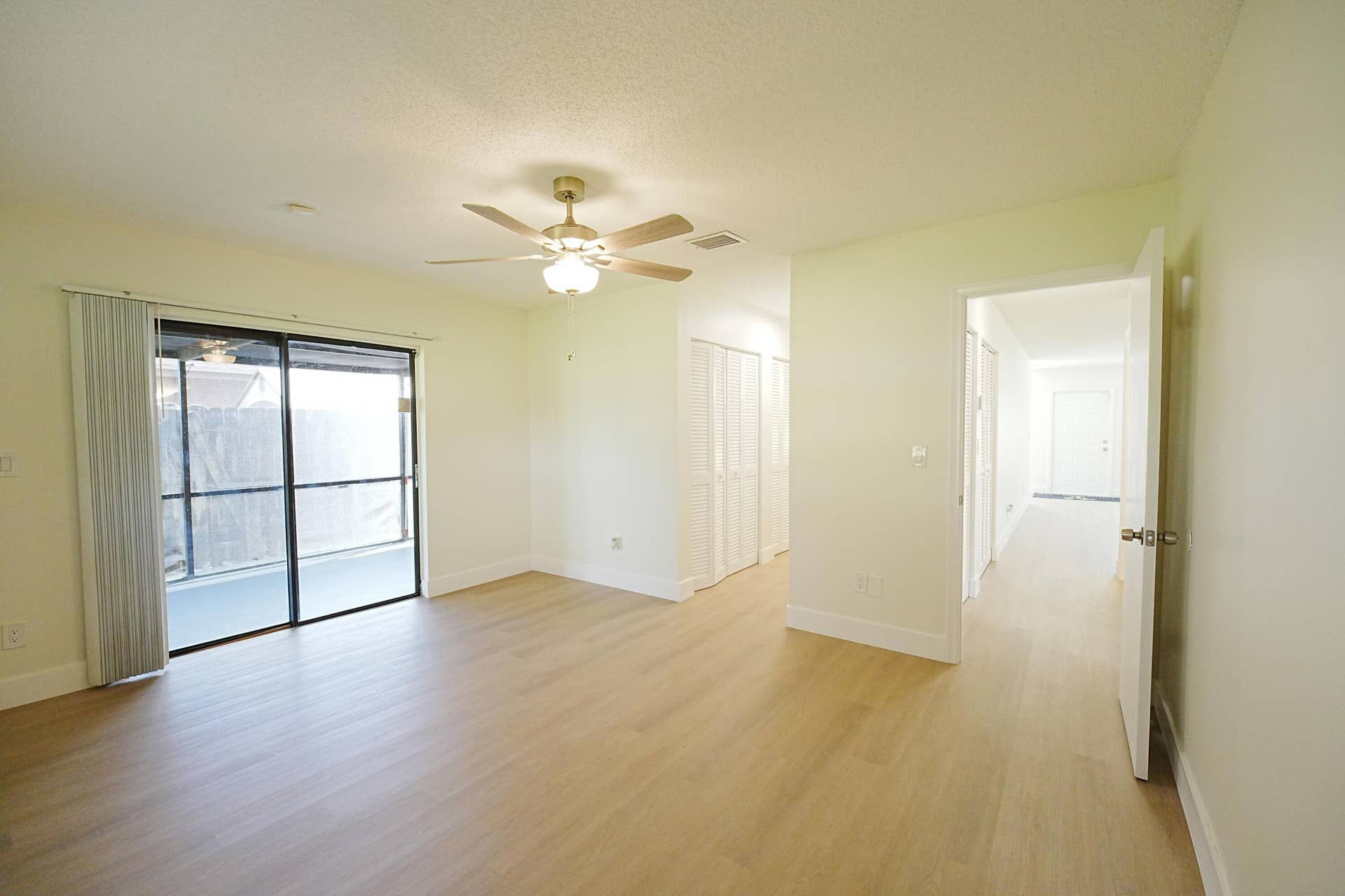 Bright, exit to screened in porch