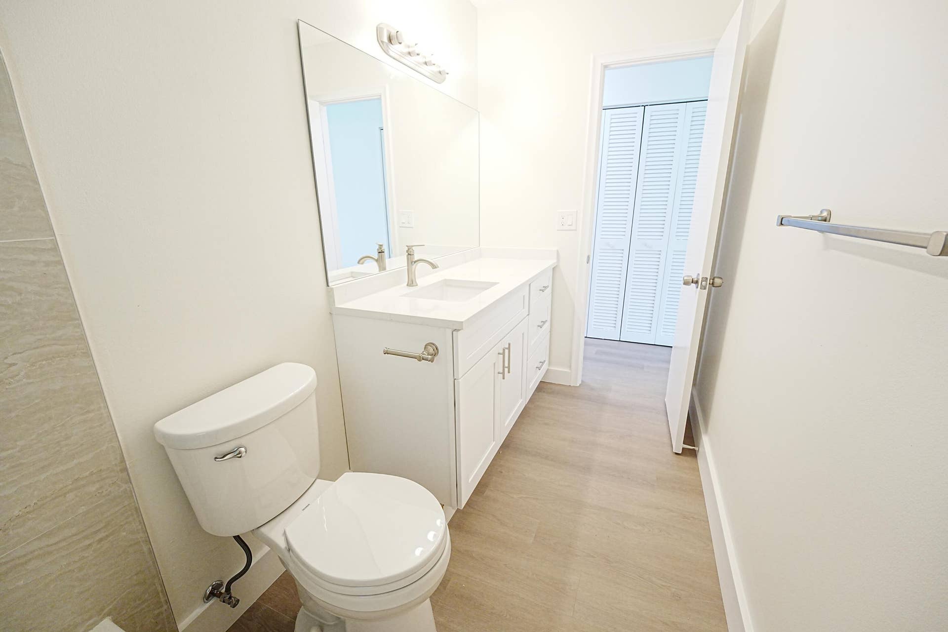 New tile, plumbing and fixtures