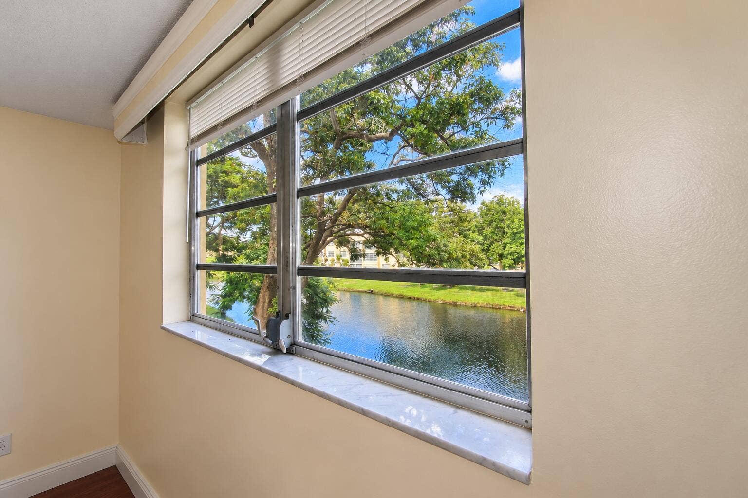 Bright Window Overlooking a Lakeside Vie