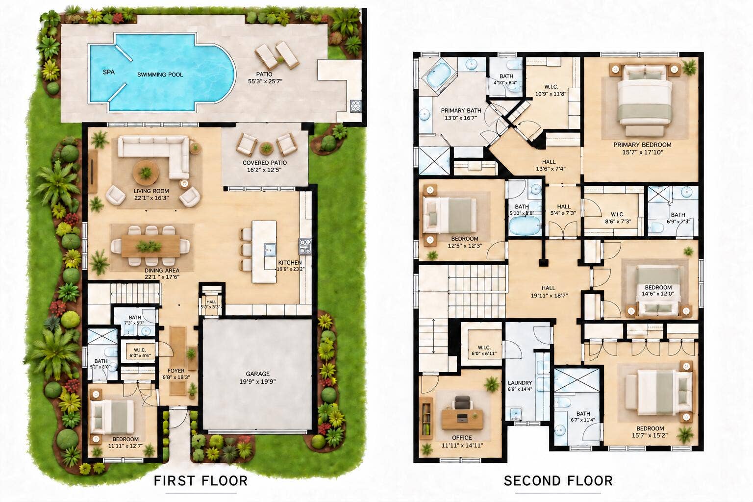 755 W Fern Drive, Boca Raton, FL 33432 Floor Plan