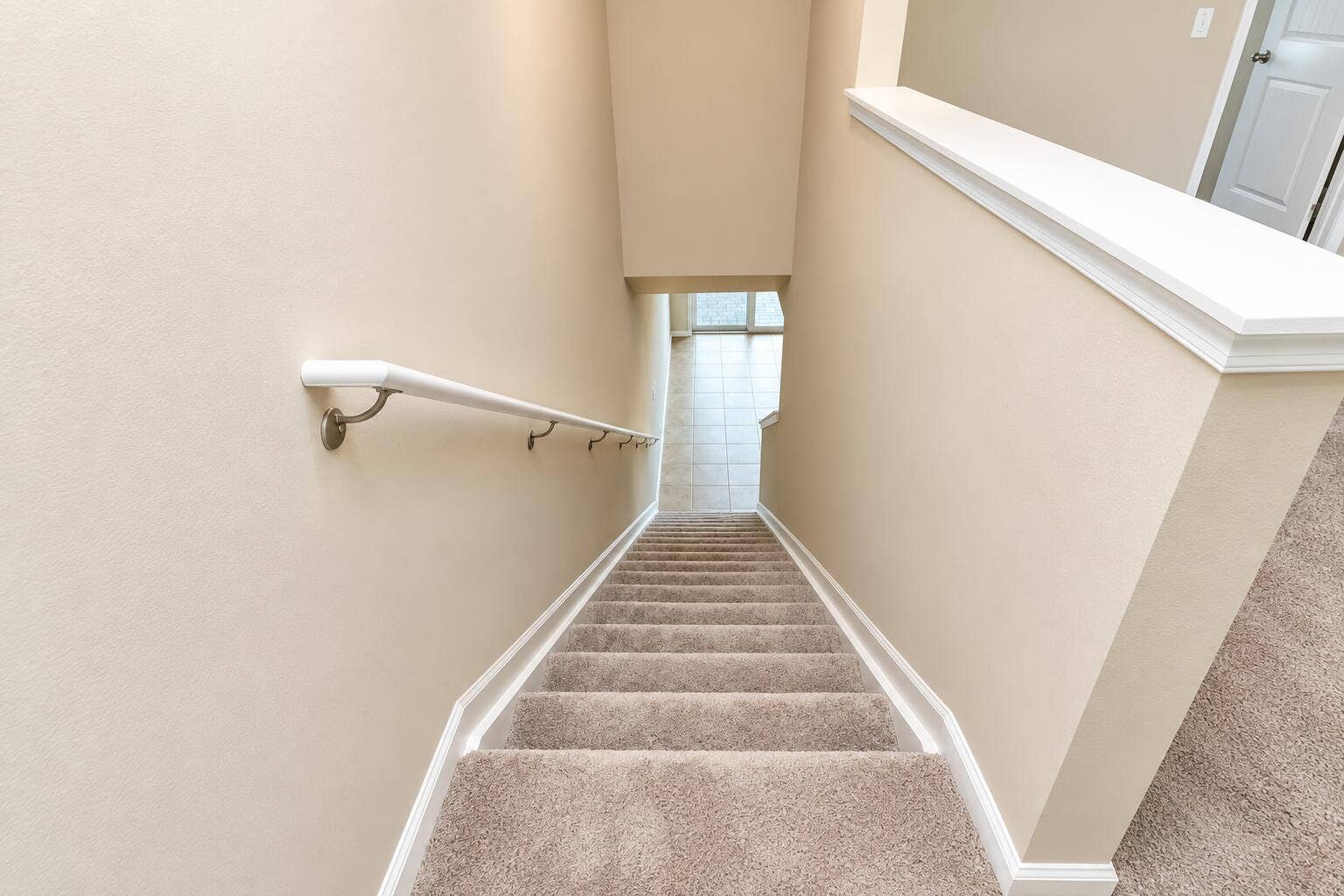 Modern Stairwell with Downward Perspecti