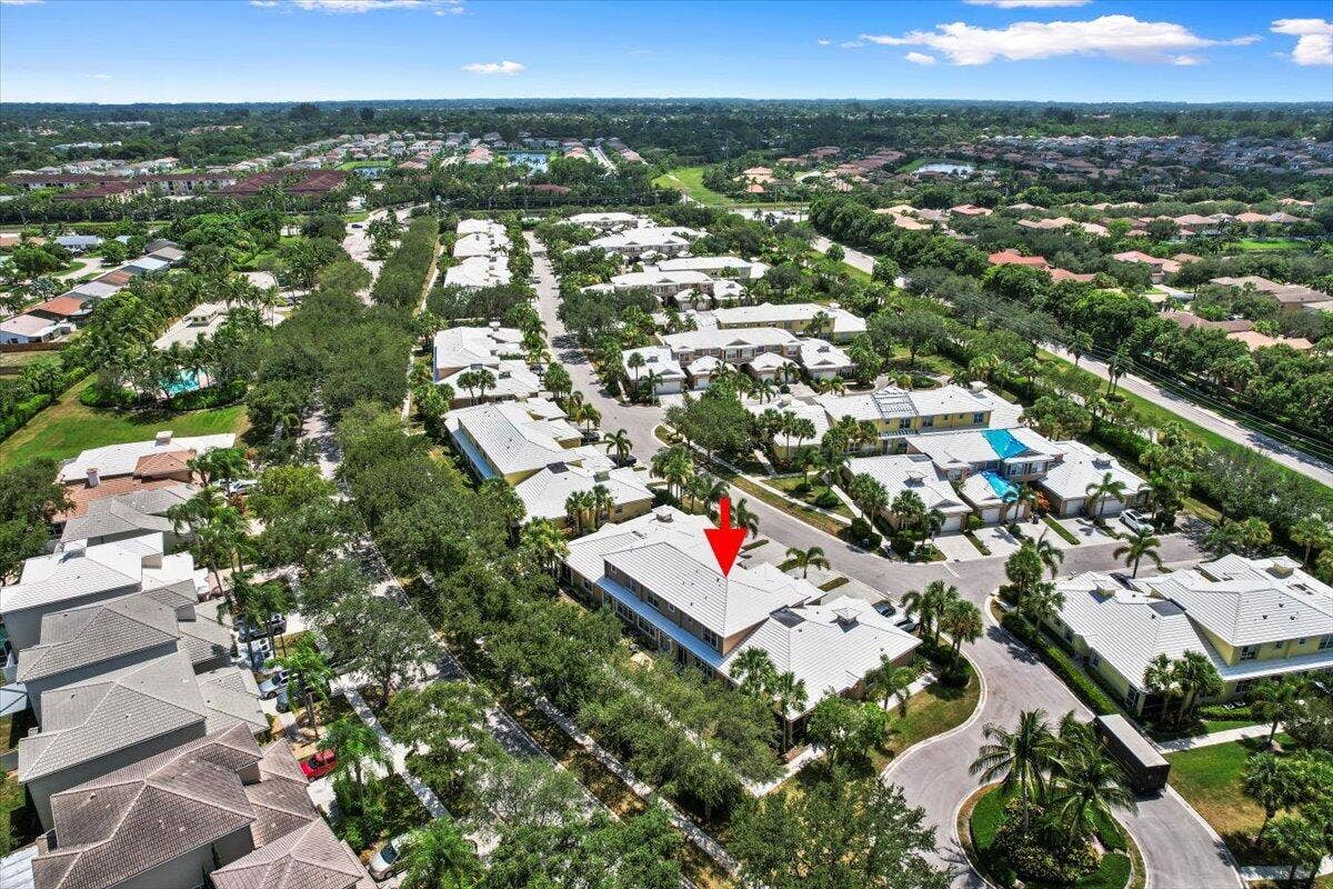Elevated view showing the property's location within the surrounding community.