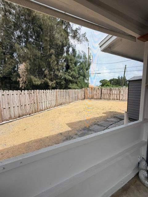 patio and rear yard