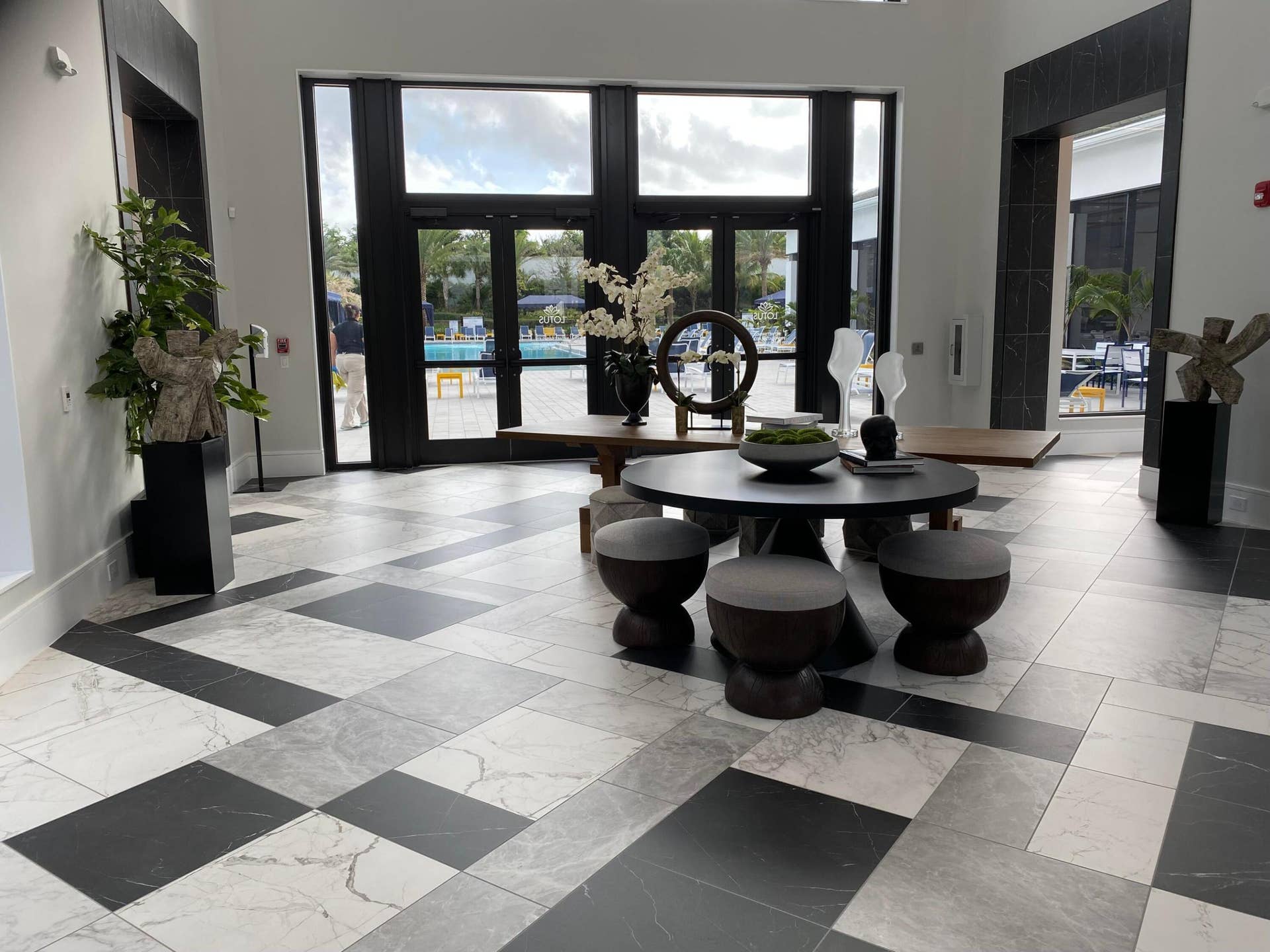 ENTRANCE INTO CLUBHOUSE