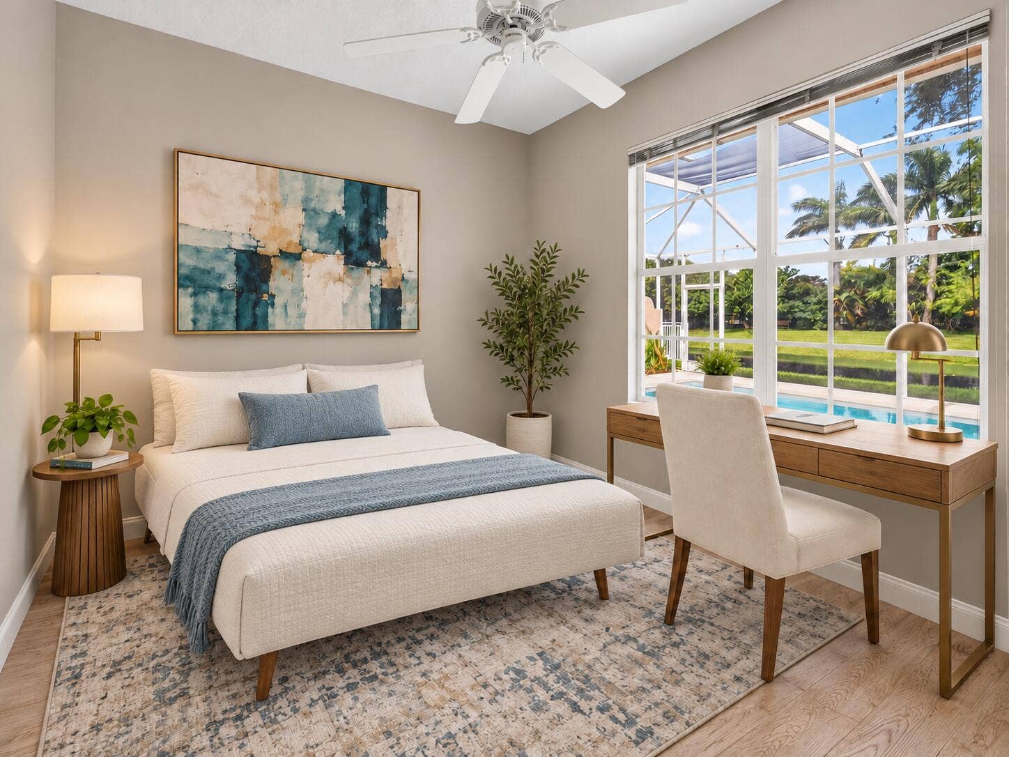 1081 Bedford Avenue, Palm Beach Gardens, FL 33403 Staged den to guest room