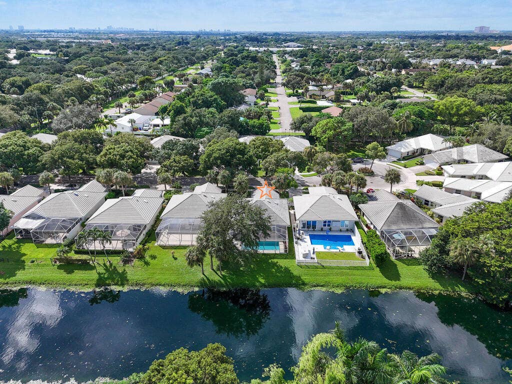 1081 Bedford Avenue, Palm Beach Gardens, FL 33403 Aerial over lake view