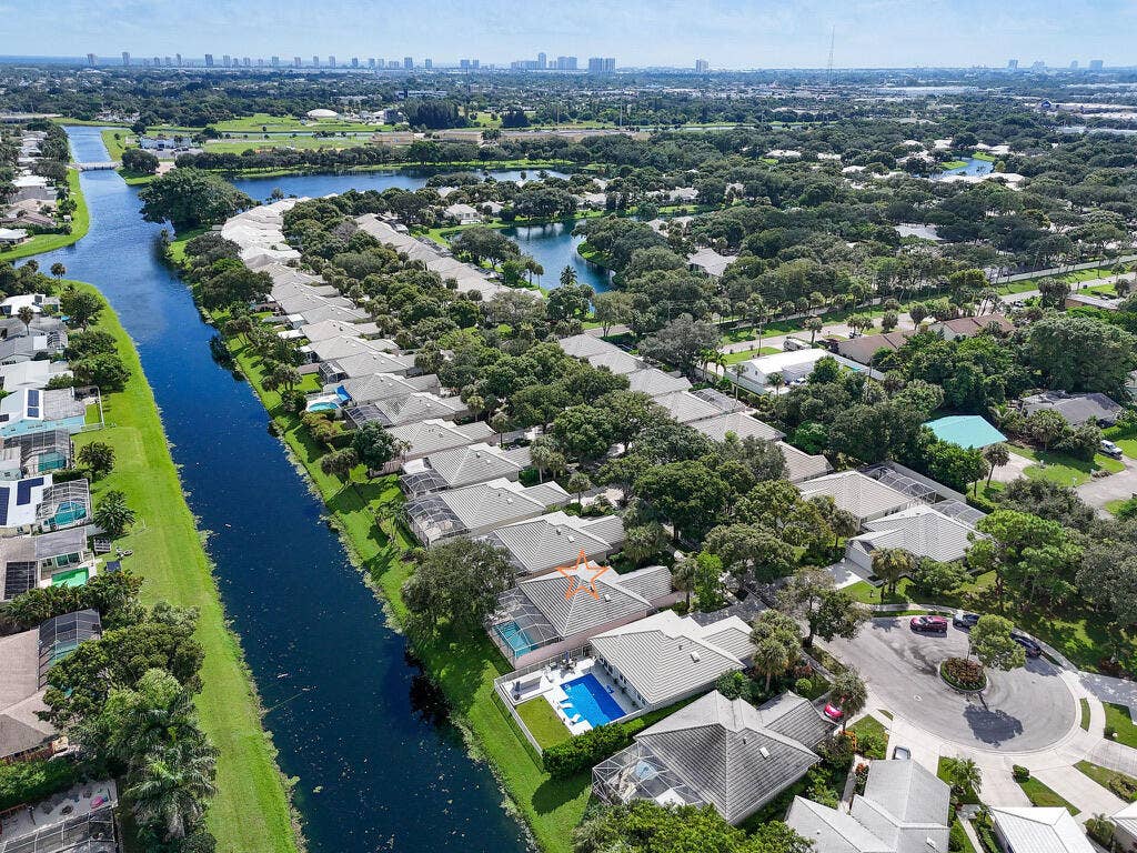 1081 Bedford Avenue, Palm Beach Gardens, FL 33403 Aerial over lake view