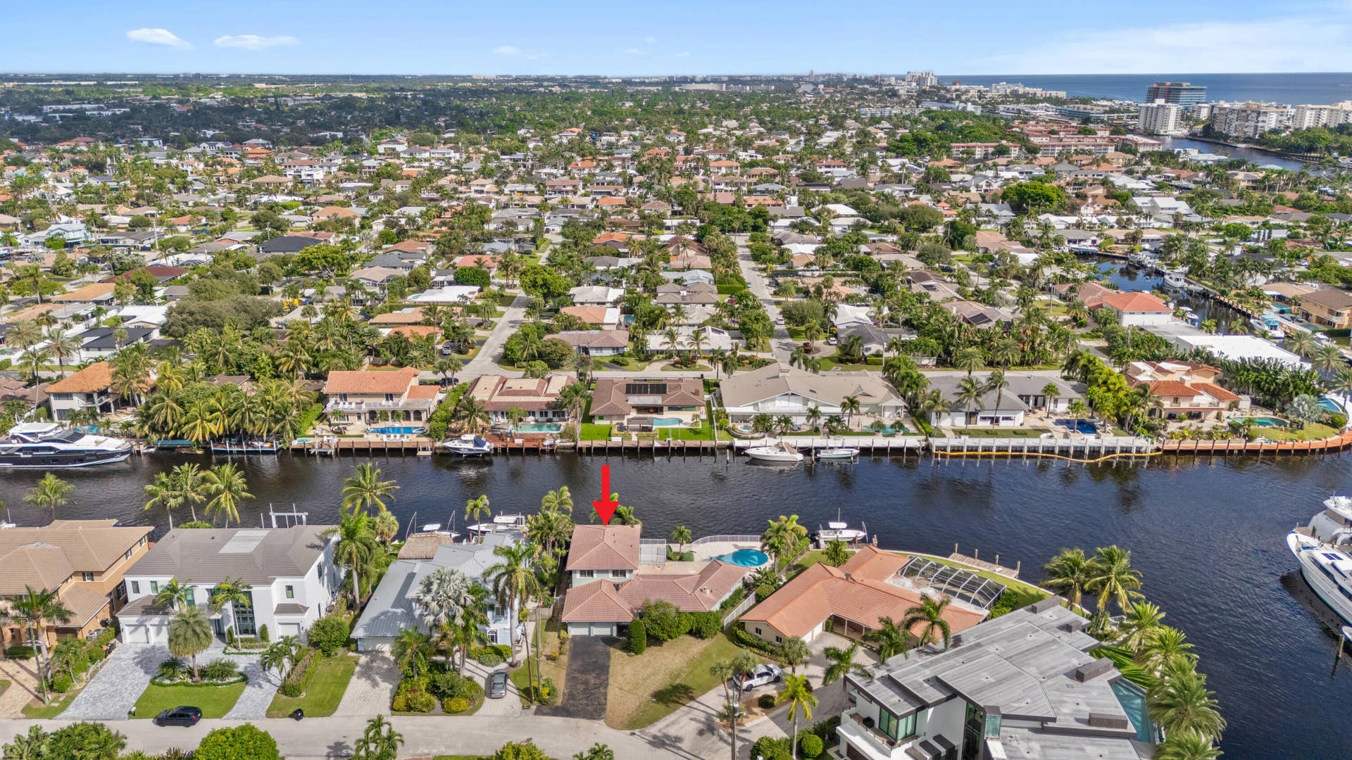 2651 NE 43RD Street, Lighthouse Point, FL 33064 Aerial Neighborhood View